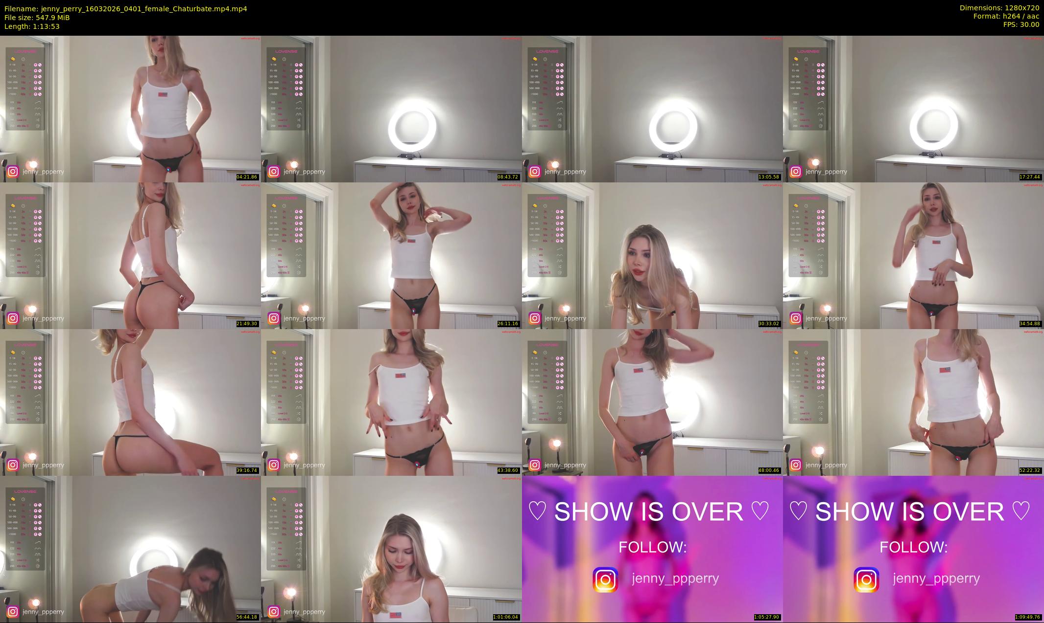 jenny_perry — 74 minute Chaturbate female cam show recording, 720p, Mar 16, 2026