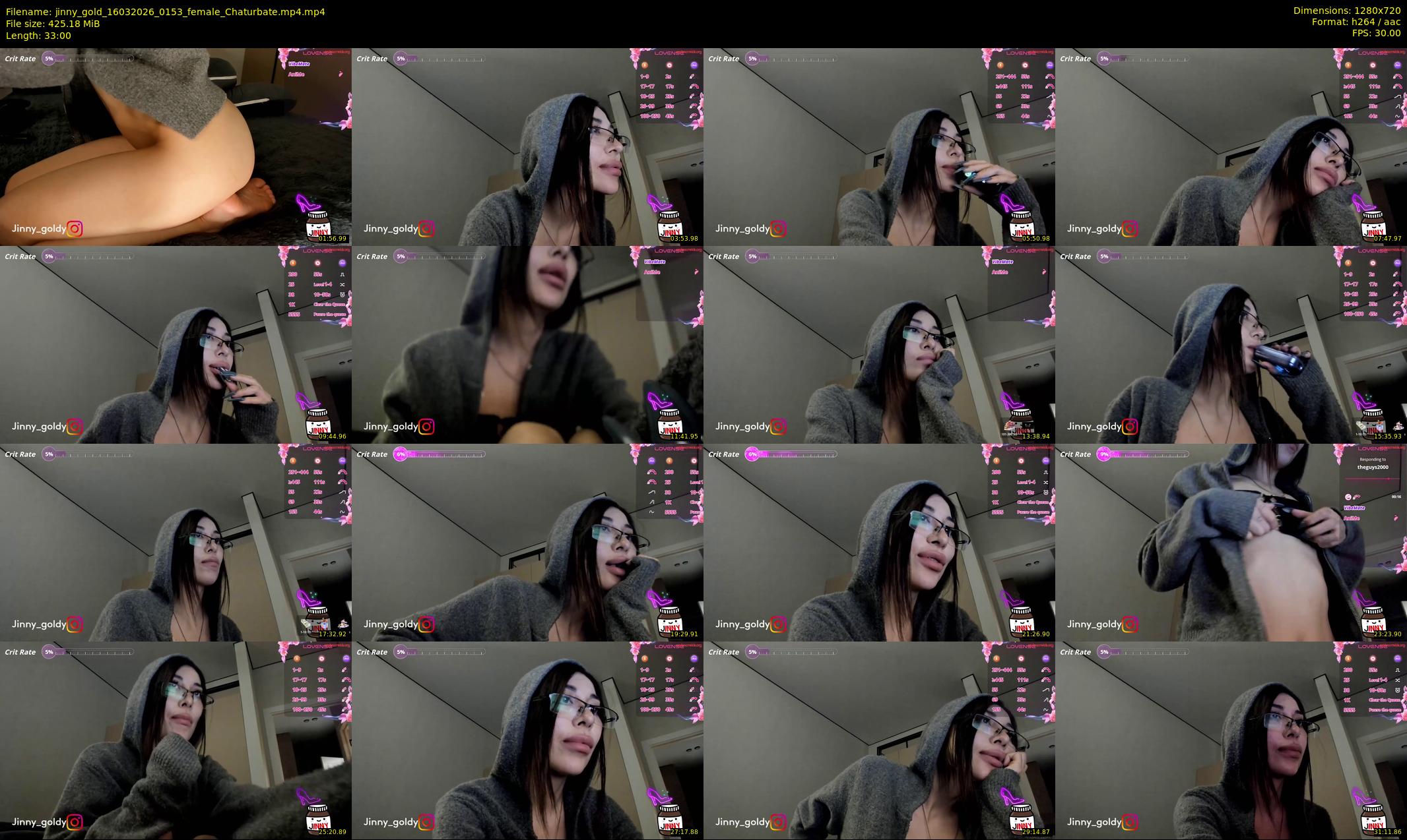 jinny_gold — 33 minute Chaturbate female cam show recording, 720p, Mar 16, 2026
