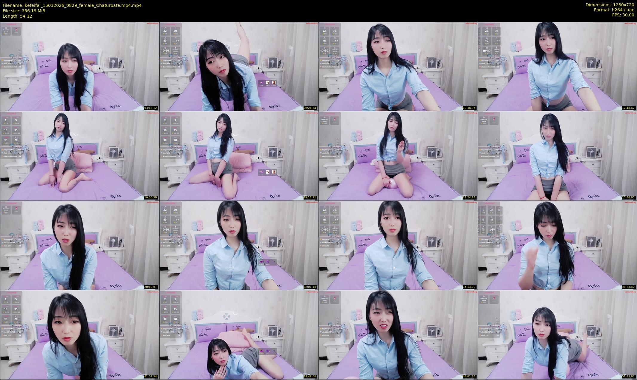 kefeifei — 55 minute Chaturbate female cam show recording, 720p, Mar 15, 2026