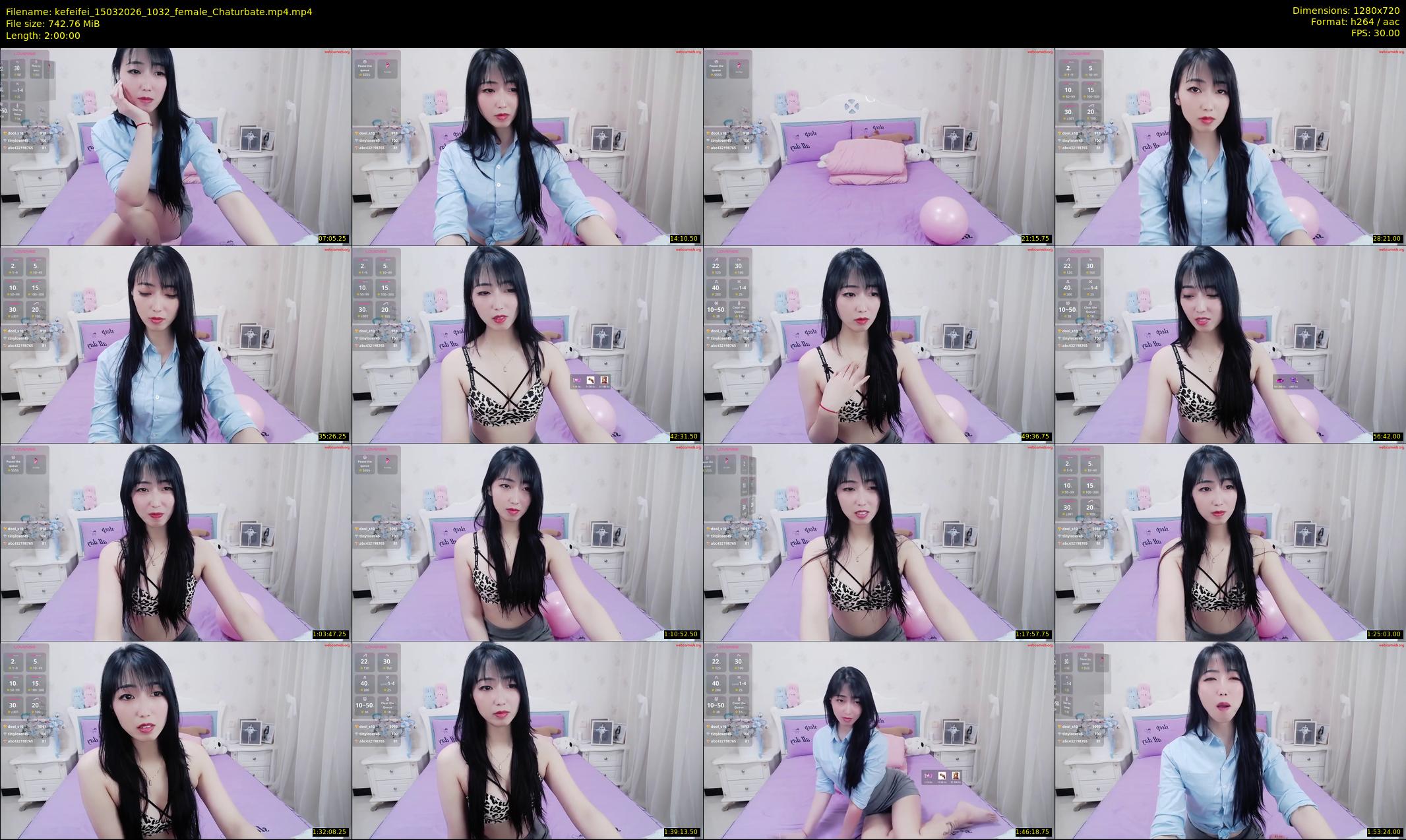kefeifei — 120 minute Chaturbate female cam show recording, 720p, Mar 15, 2026