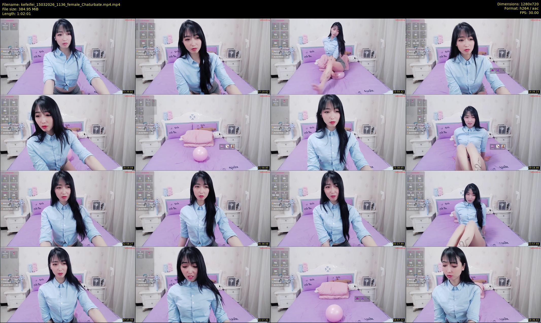 kefeifei — 63 minute Chaturbate female cam show recording, 720p, Mar 15, 2026