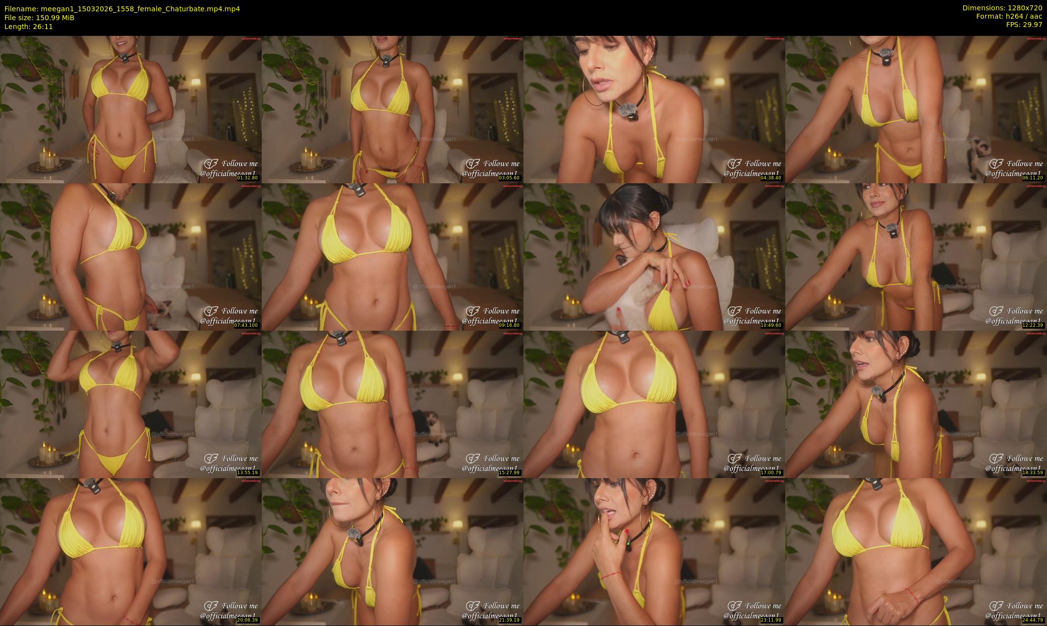 meegan1 — 27 minute Chaturbate female cam show recording, 720p, Mar 15, 2026