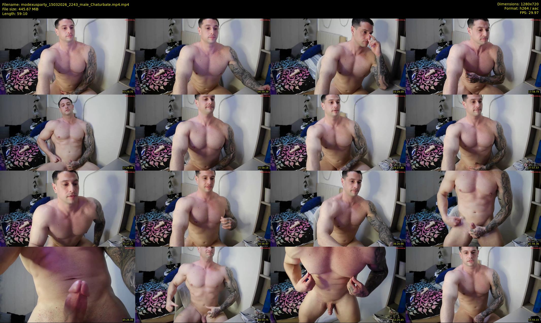 modexusparty — 60 minute Chaturbate male cam show recording, 720p, Mar 15, 2026