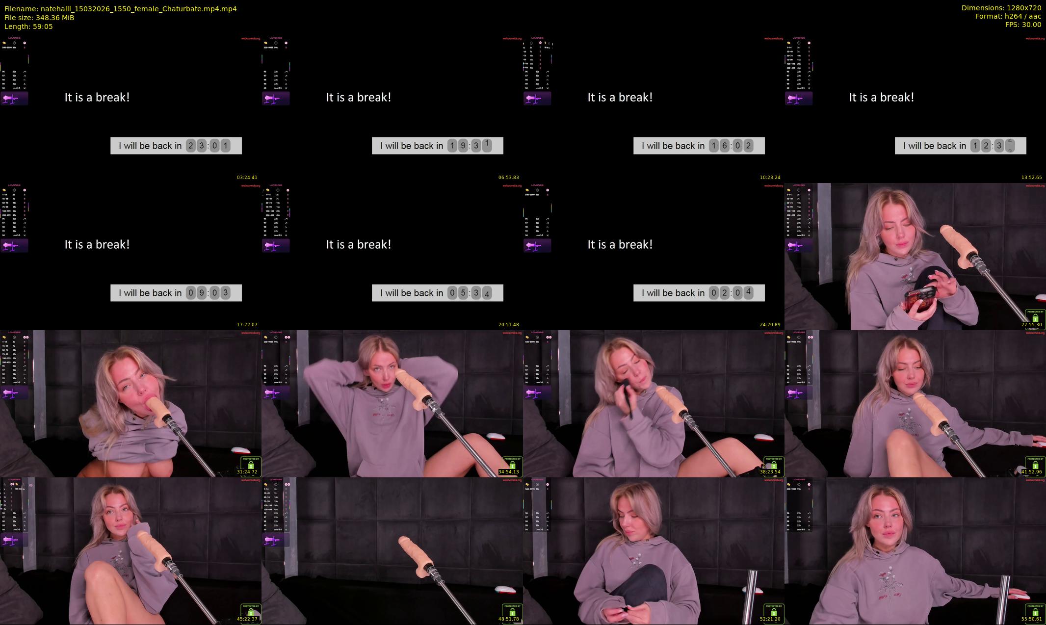 natehalll — 60 minute Chaturbate female cam show recording, 720p, Mar 15, 2026