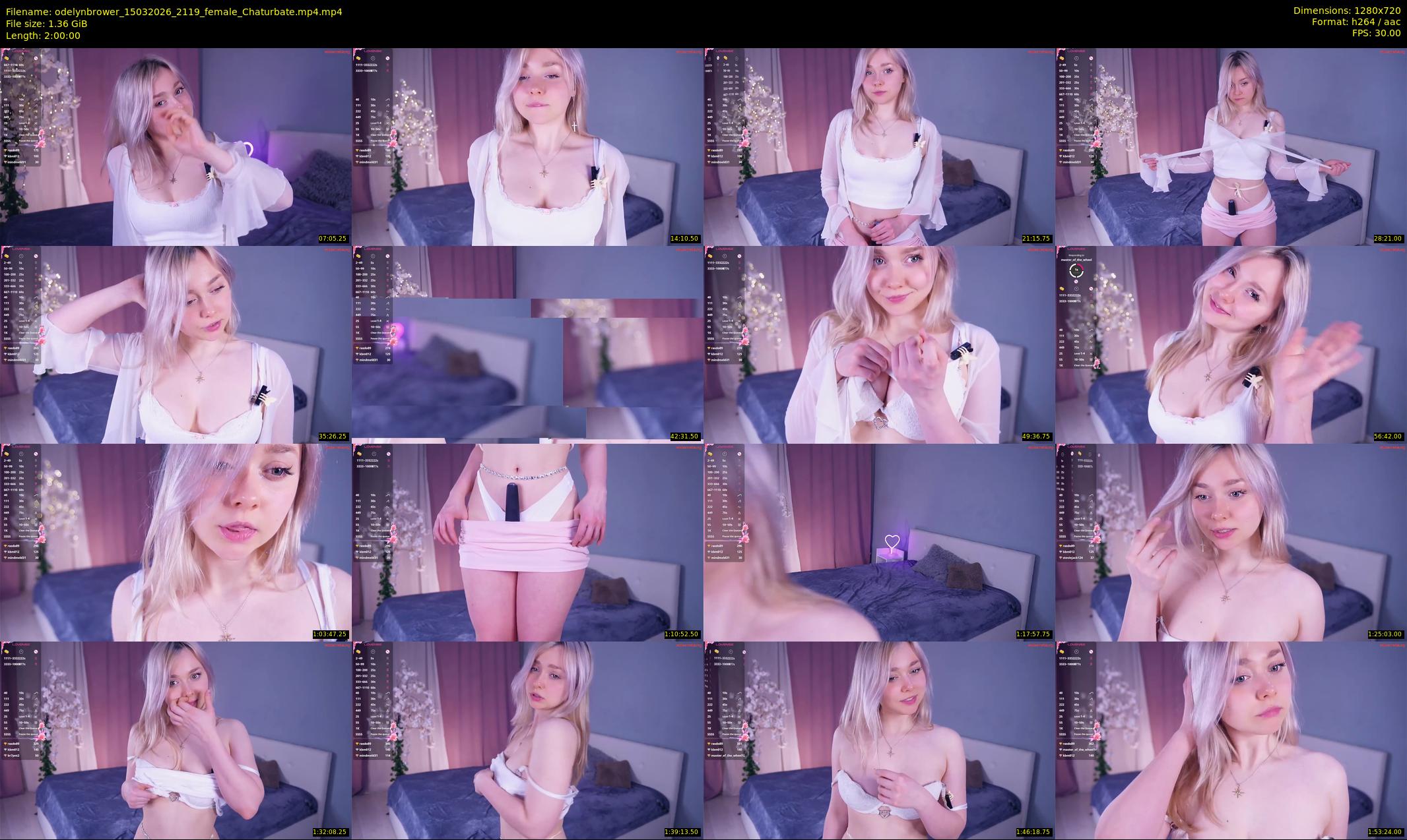 odelynbrower — 120 minute Chaturbate female cam show recording, 720p, Mar 15, 2026