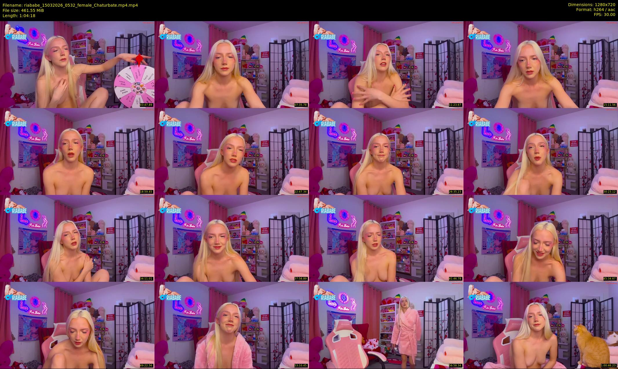 riababe — 65 minute Chaturbate female cam show recording, 720p, Mar 15, 2026