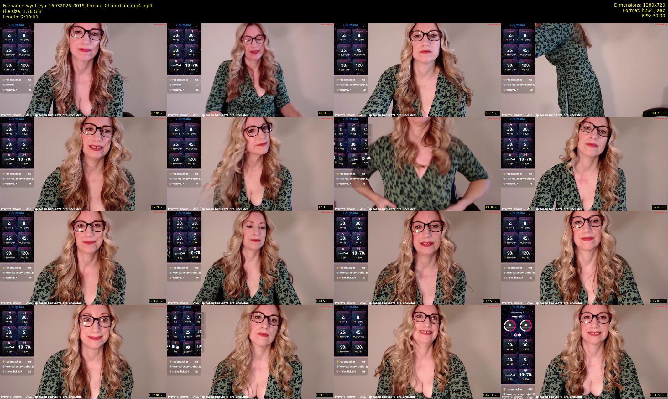 wynfreya — 120 minute Chaturbate female cam show recording, 720p, Mar 16, 2026