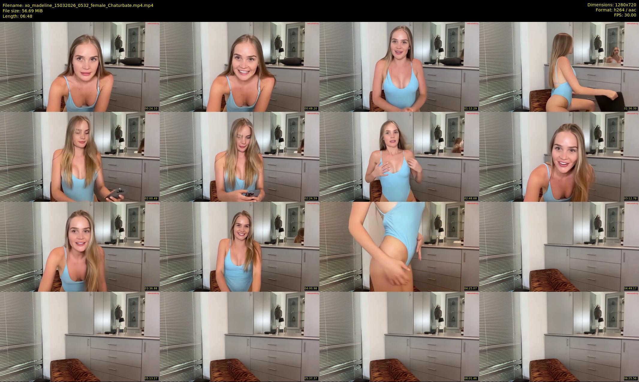 xo_madeline — 7 minute Chaturbate female cam show recording, 720p, Mar 15, 2026