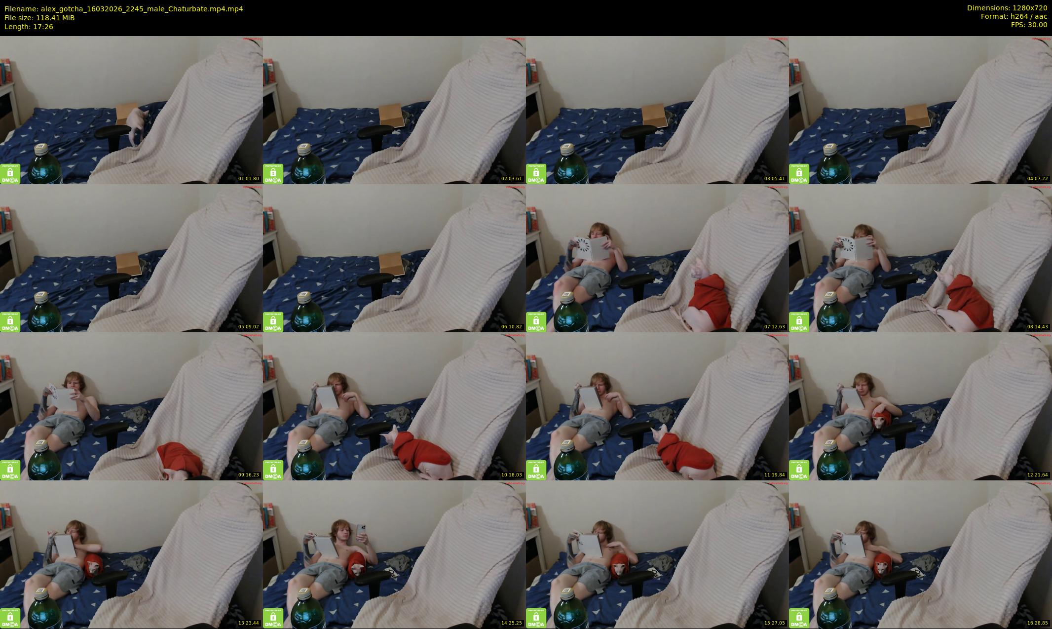 alex_gotcha — 18 minute Chaturbate male cam show recording, 720p, Mar 16, 2026