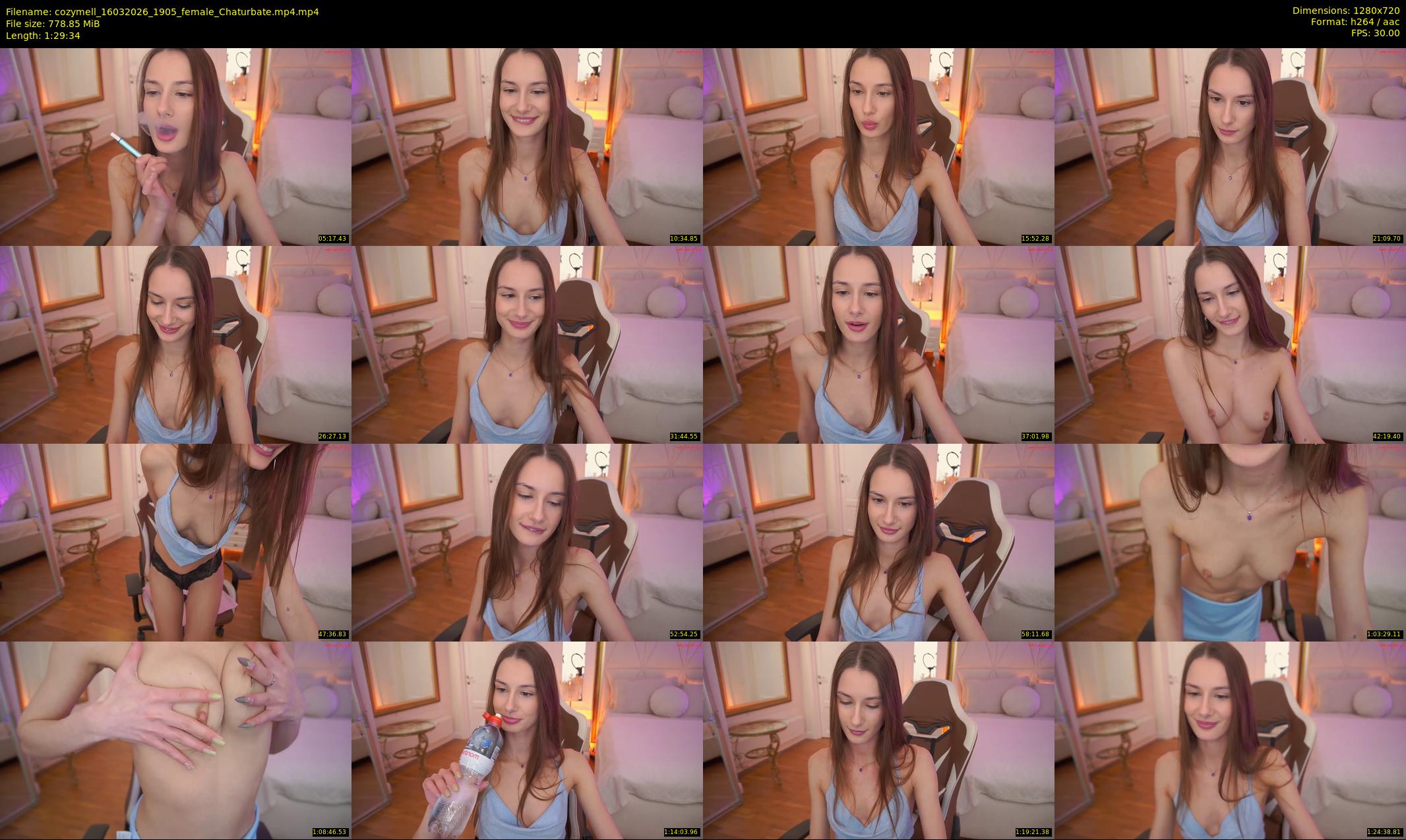 cozymell — 90 minute Chaturbate female cam show recording, 720p, Mar 16, 2026