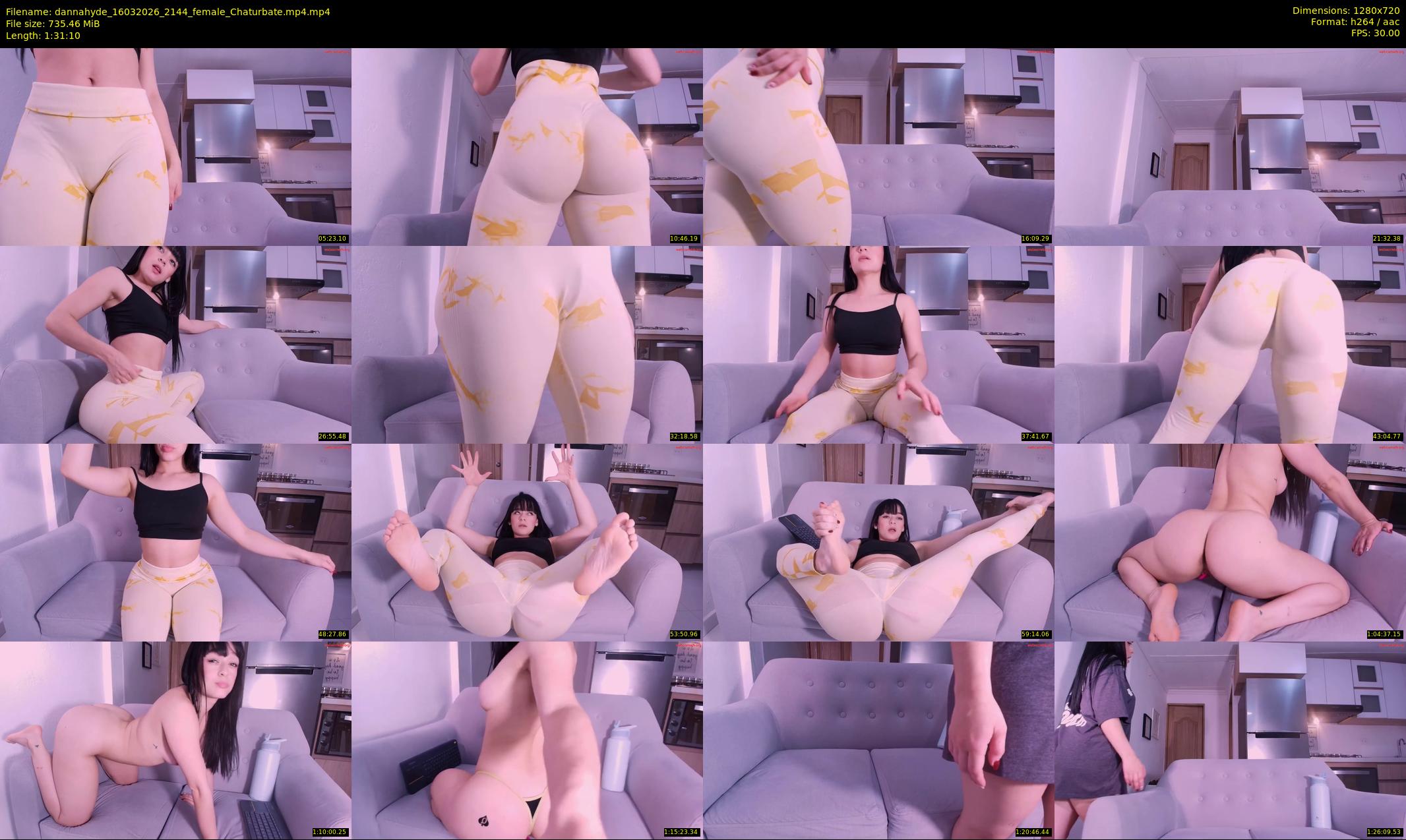 dannahyde — 92 minute Chaturbate female cam show recording, 720p, Mar 16, 2026