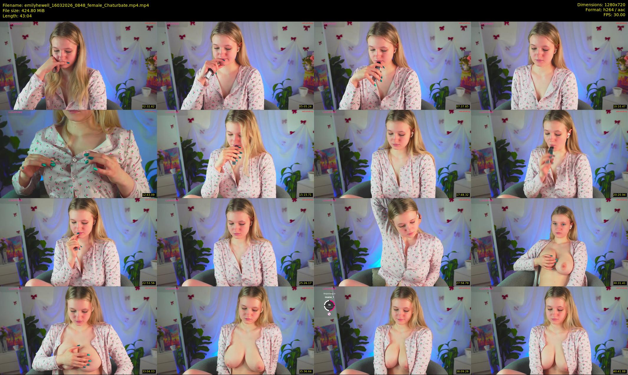 emilyhewell — 44 minute Chaturbate female cam show recording, 720p, Mar 16, 2026