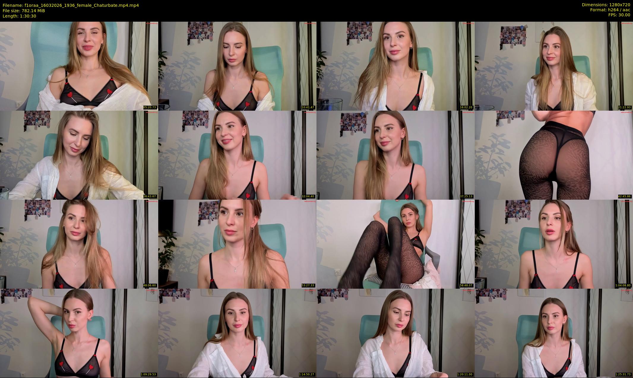 f1oraa — 91 minute Chaturbate female cam show recording, 720p, Mar 16, 2026