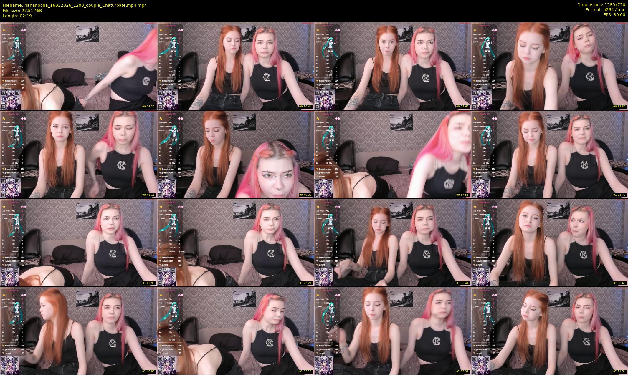 hananocha — 3 minute Chaturbate couple cam show recording, 720p, Mar 16, 2026