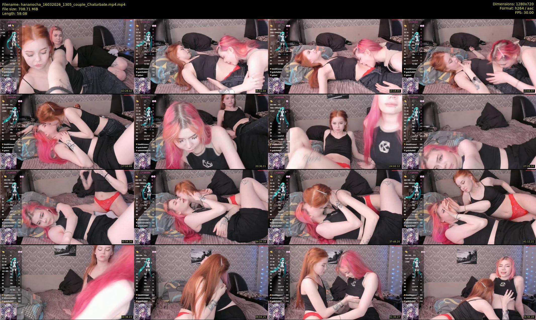 hananocha — 59 minute Chaturbate couple cam show recording, 720p, Mar 16, 2026