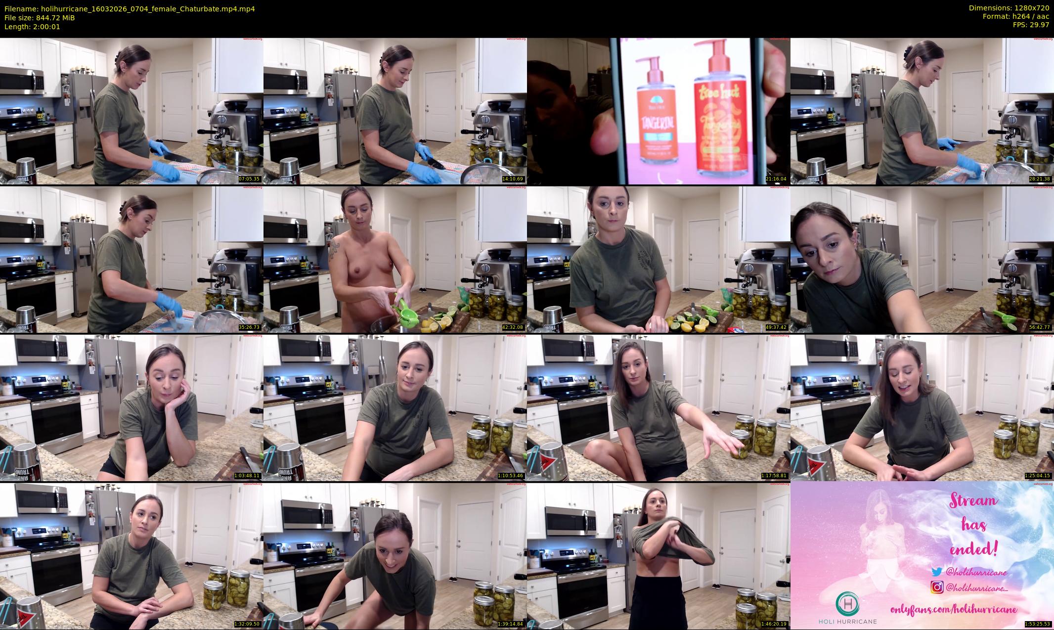 holihurricane — 121 minute Chaturbate female cam show recording, 720p, Mar 16, 2026