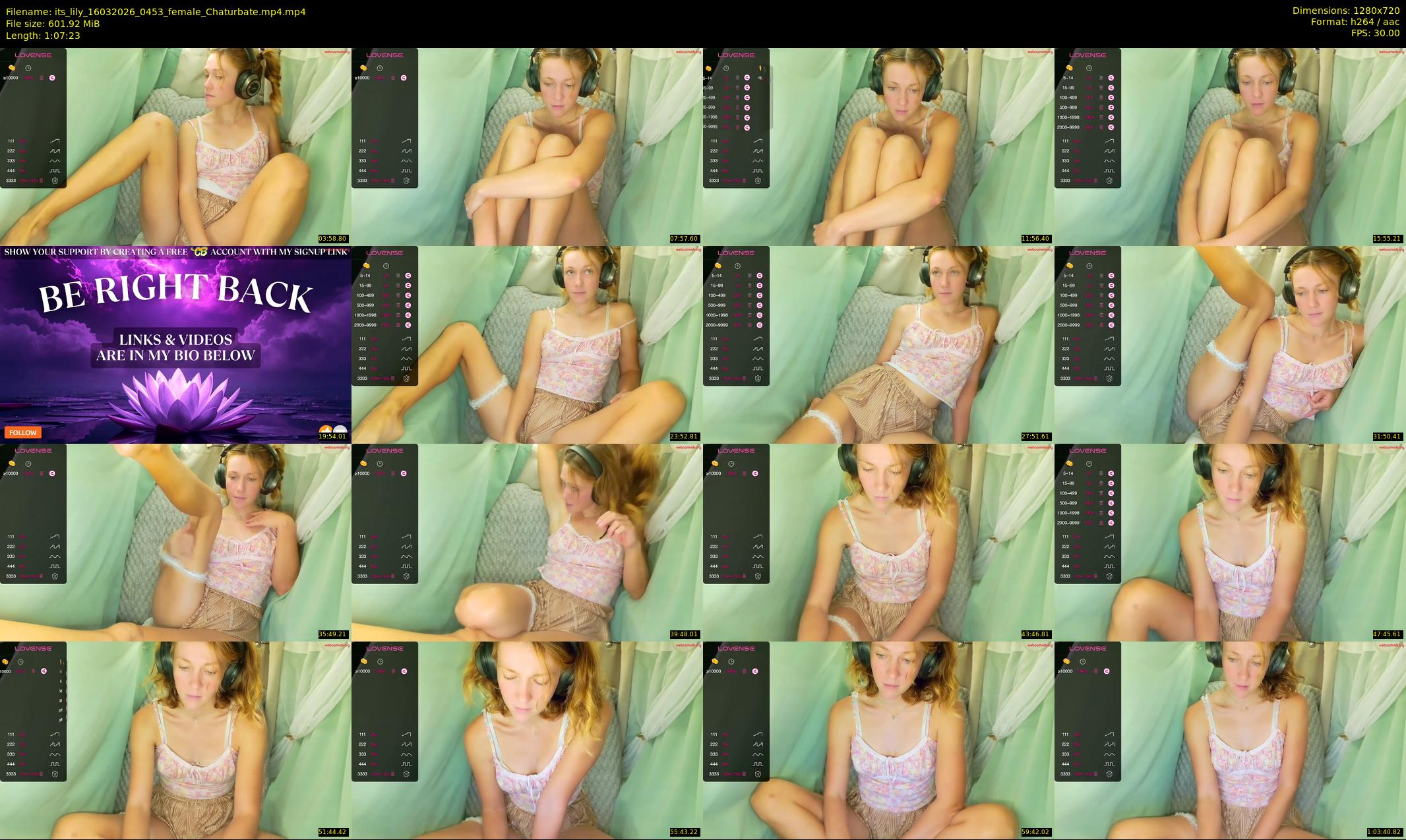 its_lily — 68 minute Chaturbate female cam show recording, 720p, Mar 16, 2026