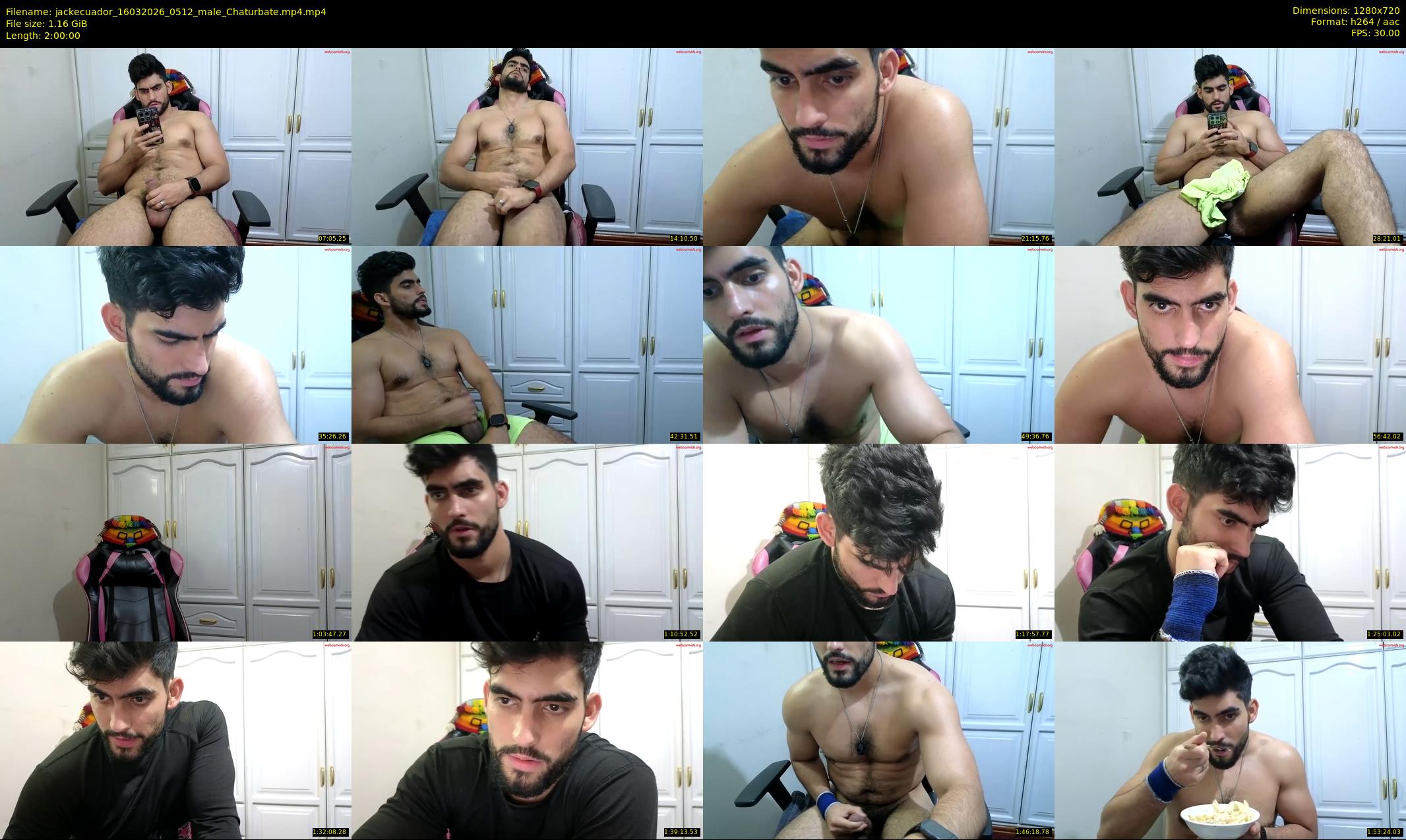 jackecuador — 120 minute Chaturbate male cam show recording, 720p, Mar 16, 2026