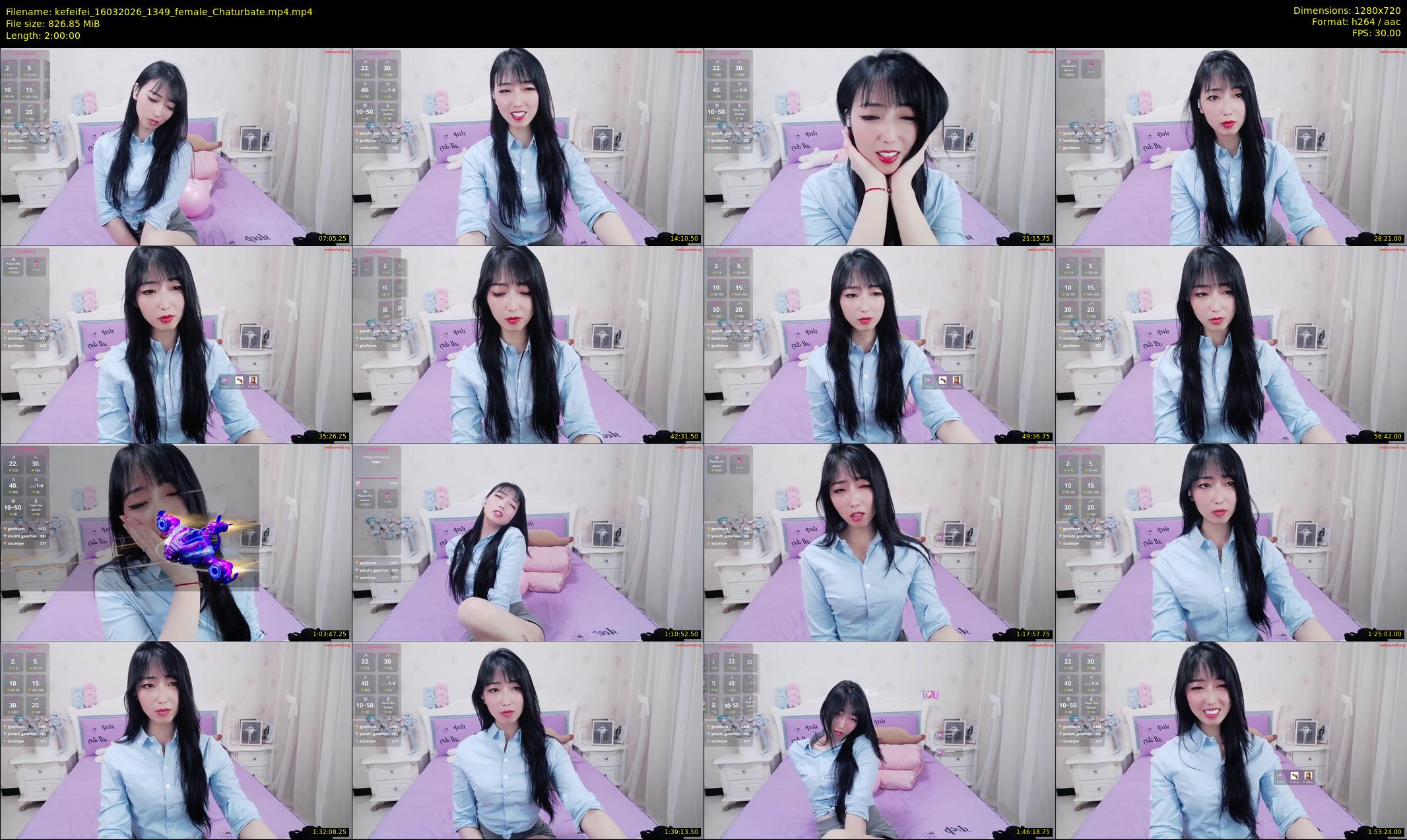 kefeifei — 120 minute Chaturbate female cam show recording, 720p, Mar 16, 2026