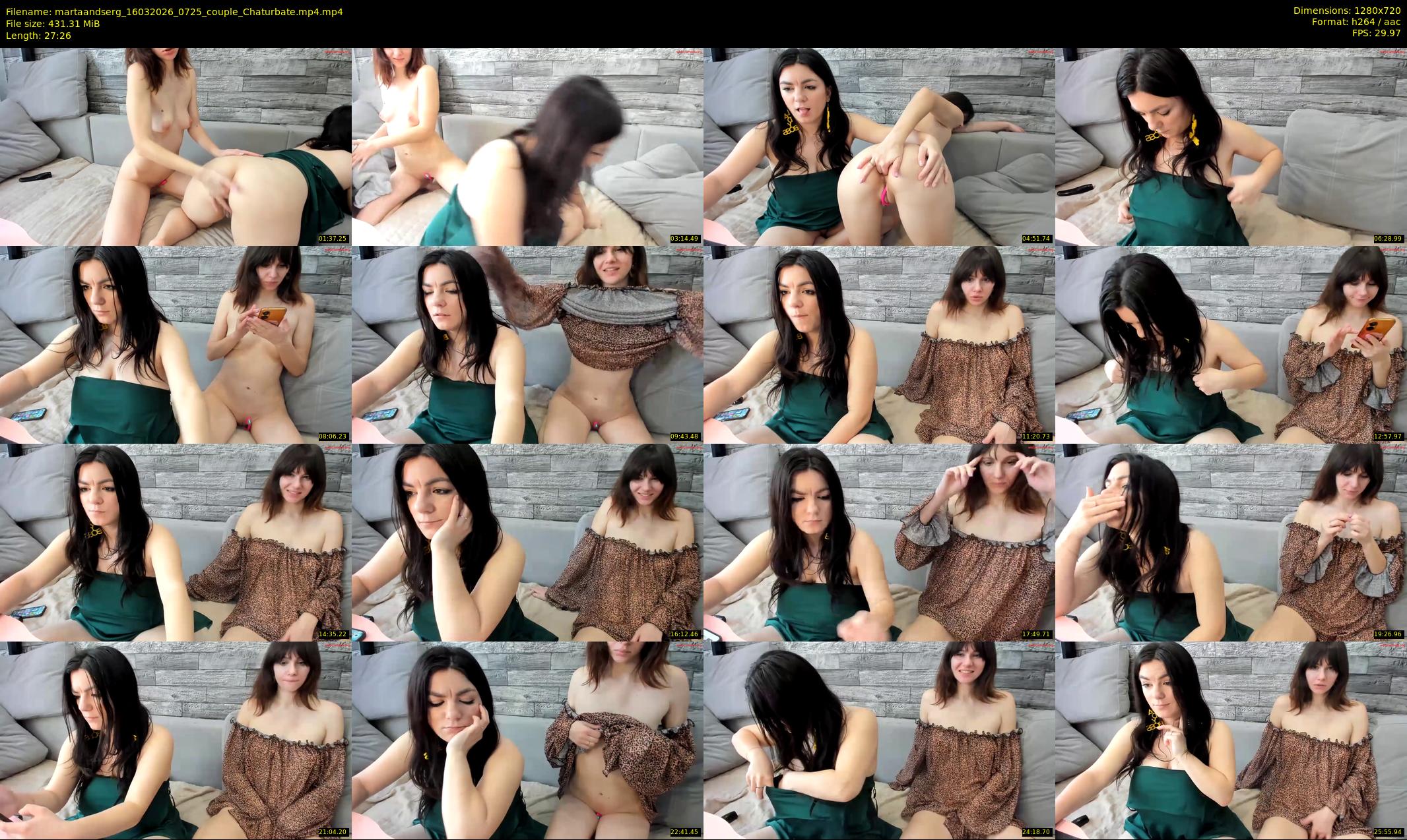 martaandserg — 28 minute Chaturbate female cam show recording, 720p, Mar 16, 2026