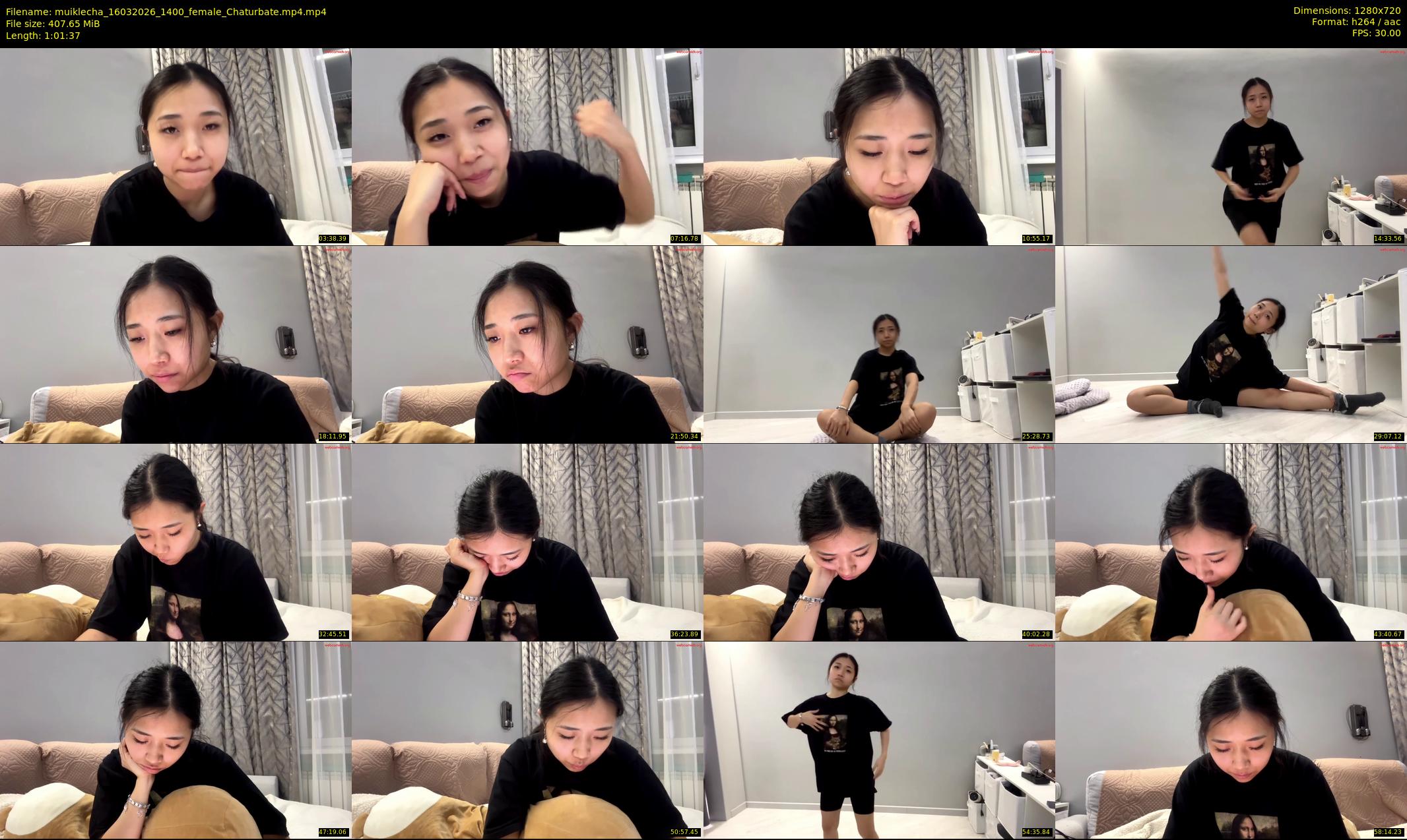 muiklecha — 62 minute Chaturbate female cam show recording, 720p, Mar 16, 2026