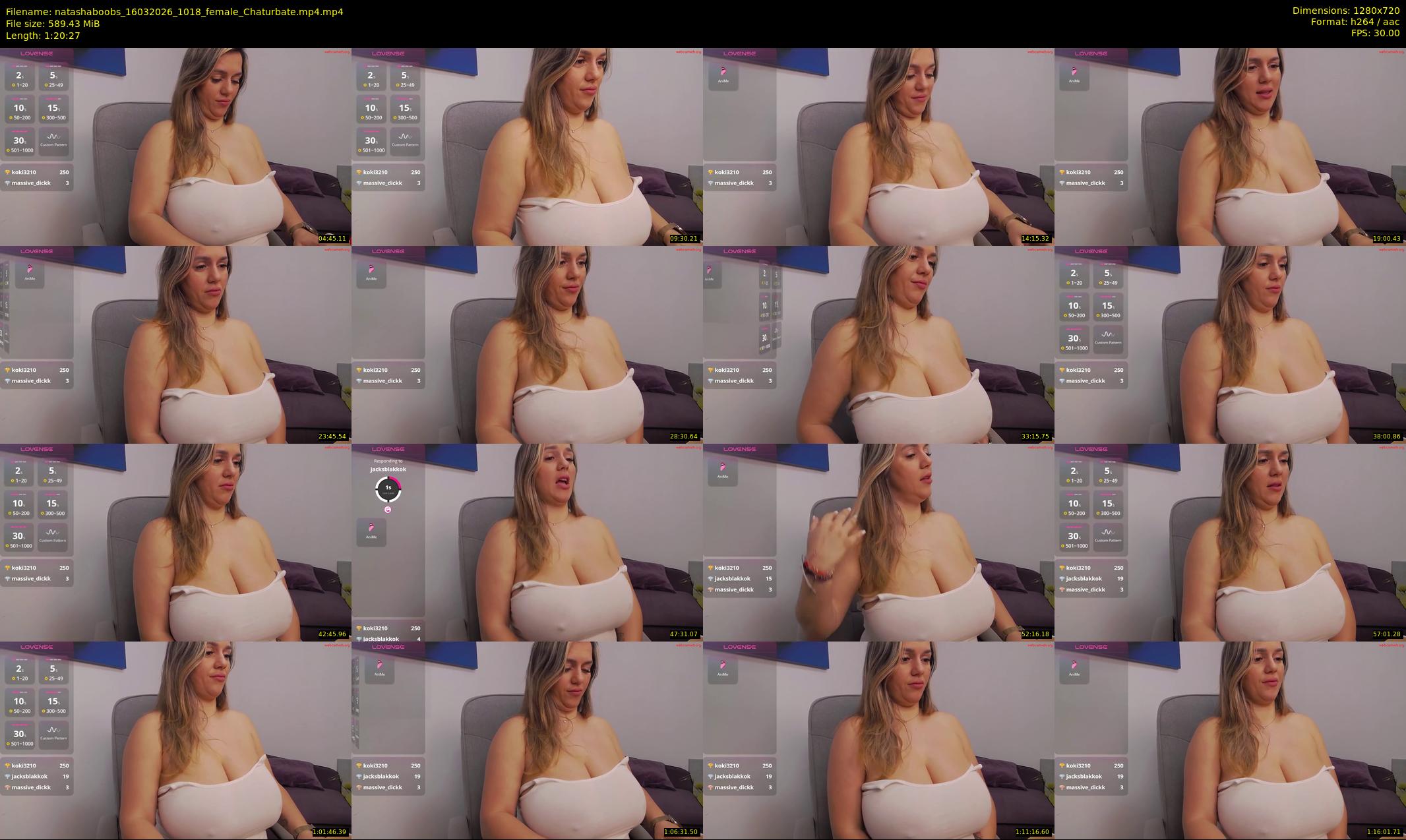 natashaboobs — 81 minute Chaturbate female cam show recording, 720p, Mar 16, 2026