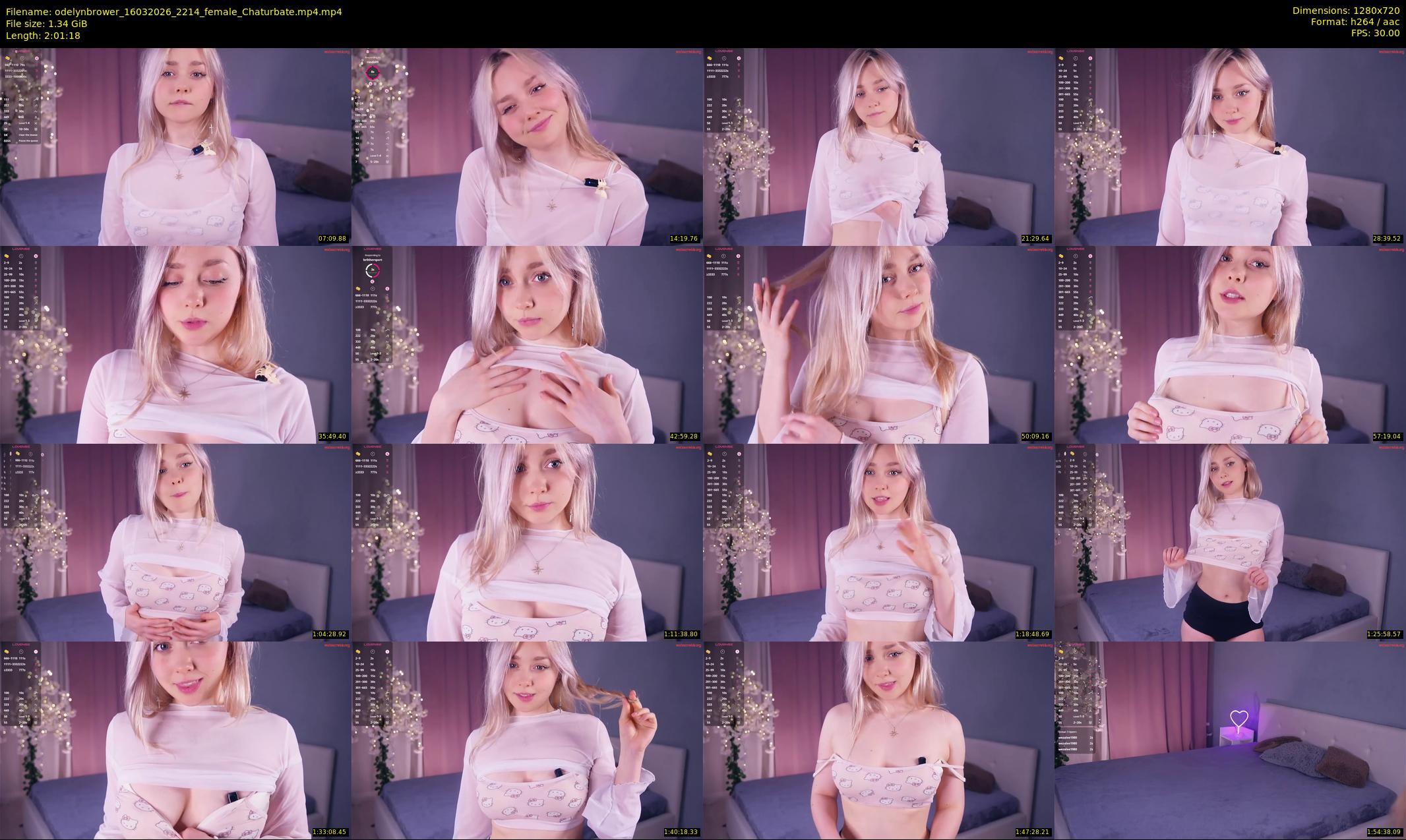 odelynbrower — 122 minute Chaturbate female cam show recording, 720p, Mar 16, 2026