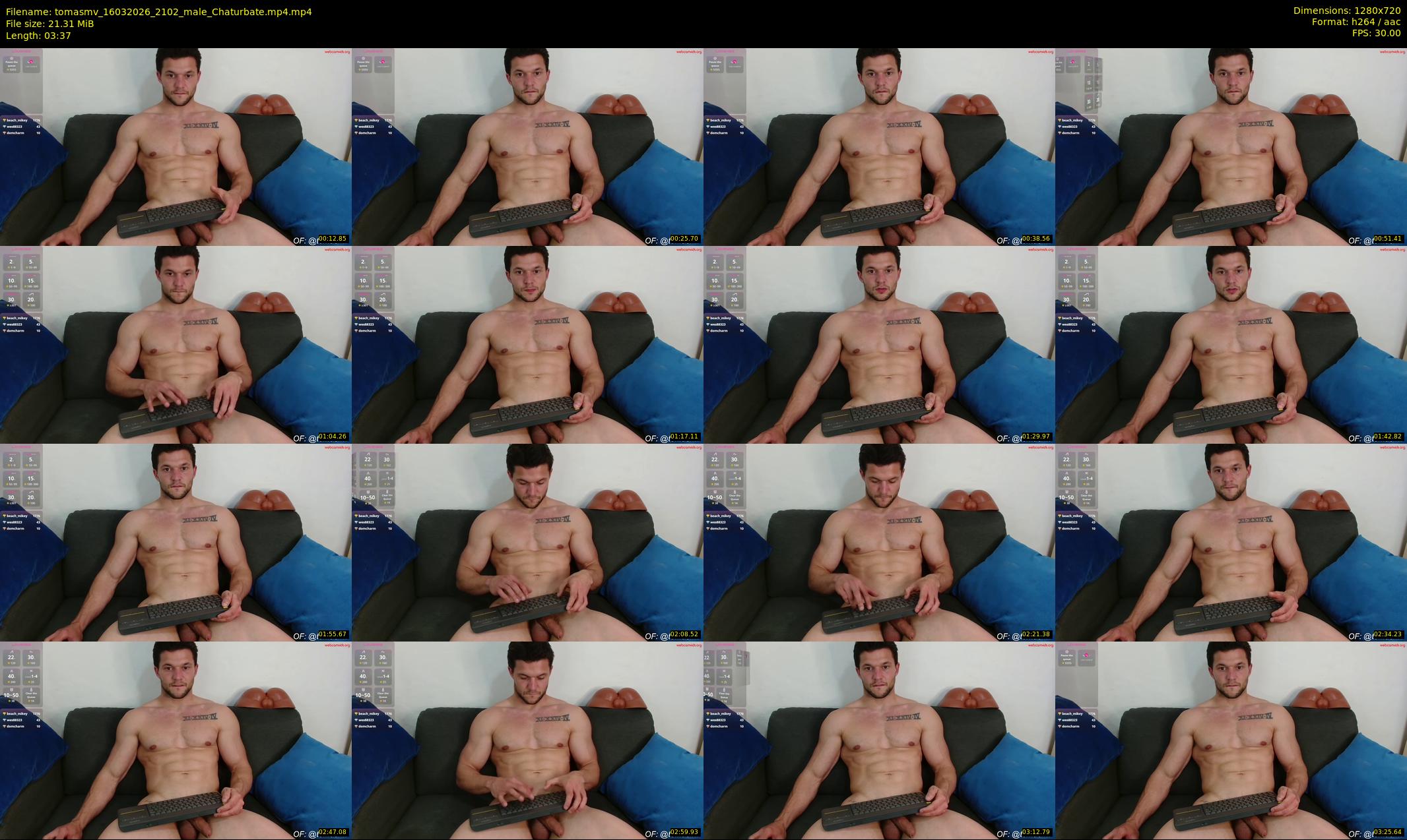 tomasmv — 4 minute Chaturbate male cam show recording, 720p, Mar 16, 2026