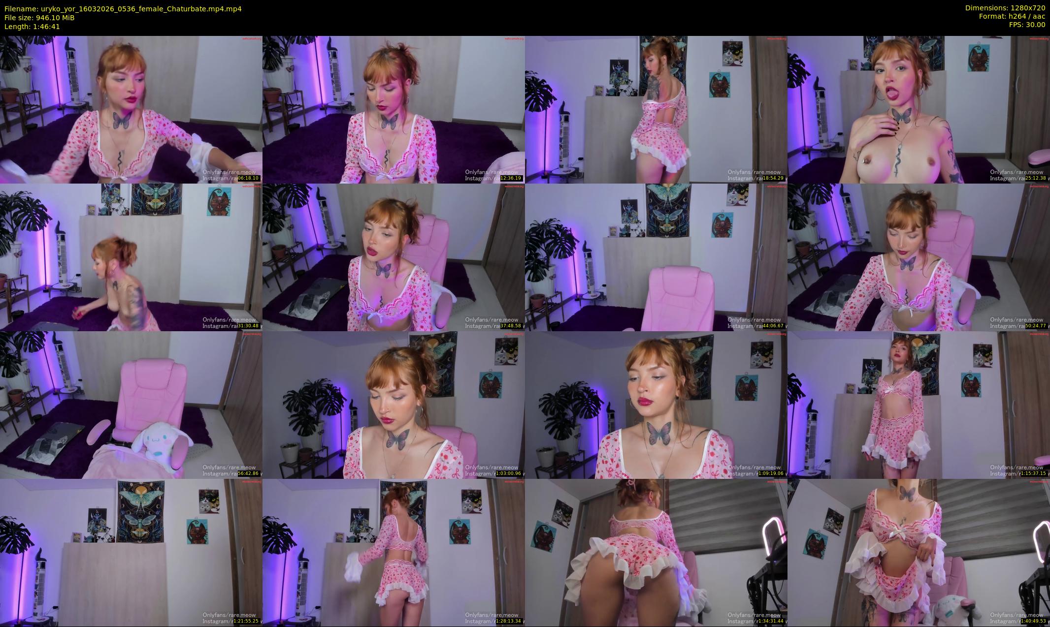 uryko_yor — 107 minute Chaturbate female cam show recording, 720p, Mar 16, 2026