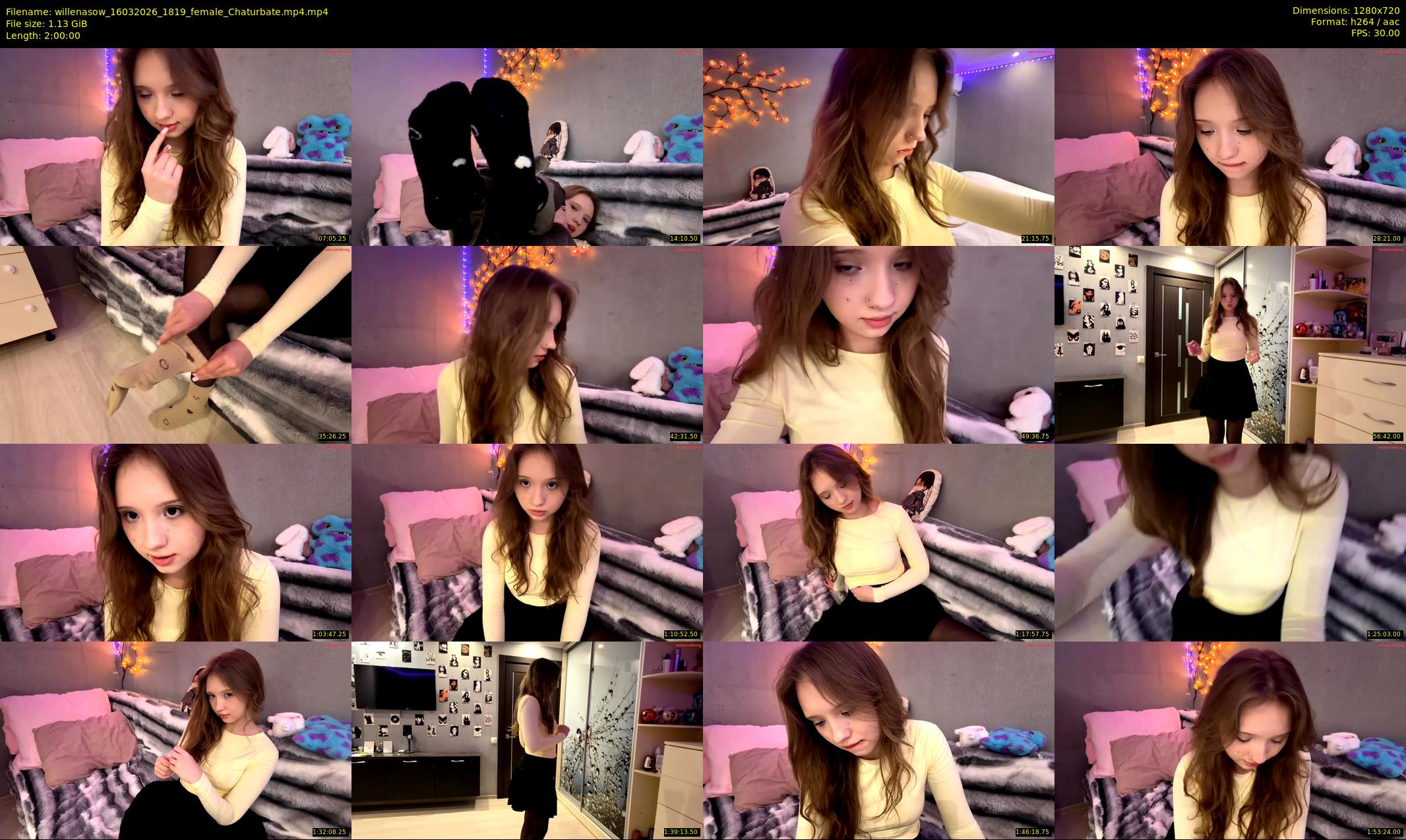 willenasow — 120 minute Chaturbate female cam show recording, 720p, Mar 16, 2026