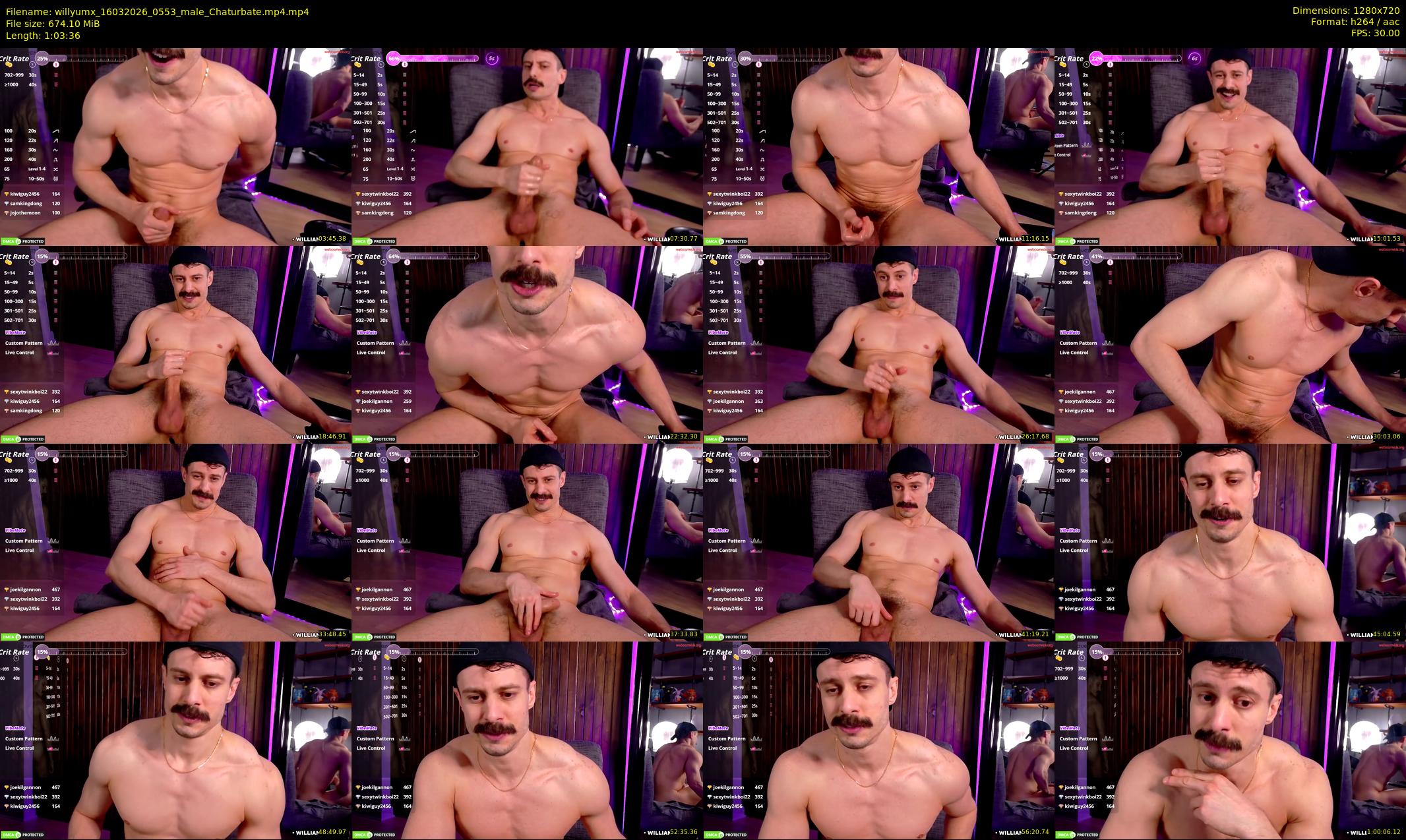 willyumx — 64 minute Chaturbate male cam show recording, 720p, Mar 16, 2026