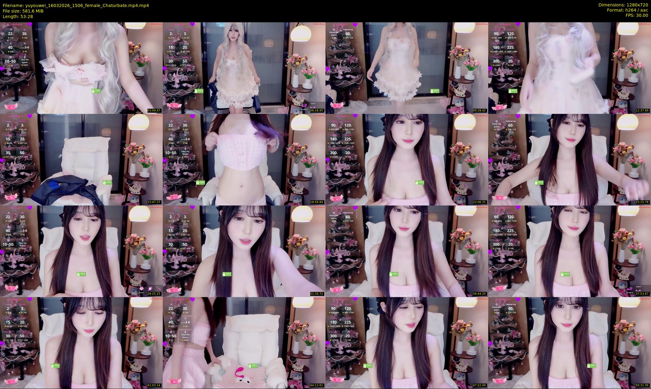 yuyouwei — 54 minute Chaturbate female cam show recording, 720p, Mar 16, 2026