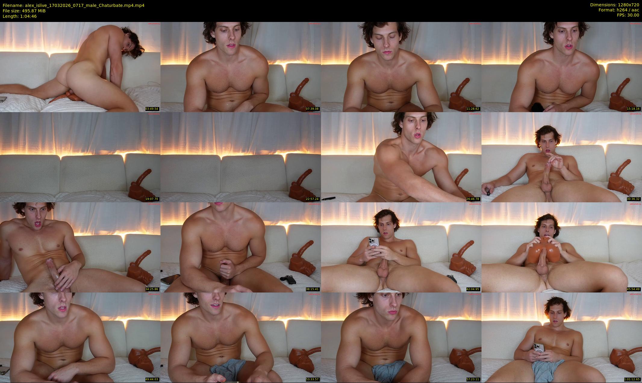 alex_islive — 65 minute Chaturbate male cam show recording, 720p, Mar 17, 2026
