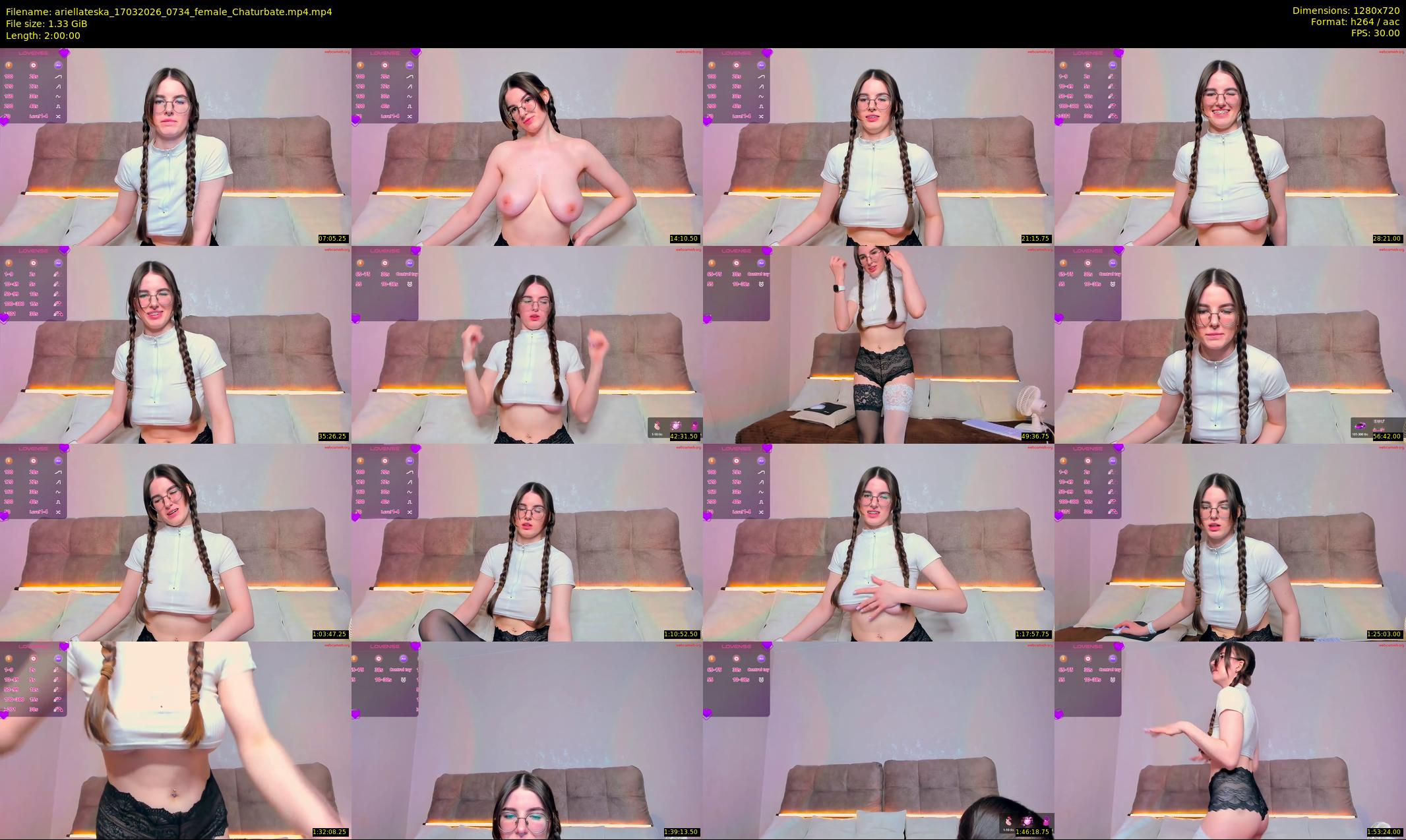 ariellateska — 120 minute Chaturbate female cam show recording, 720p, Mar 17, 2026