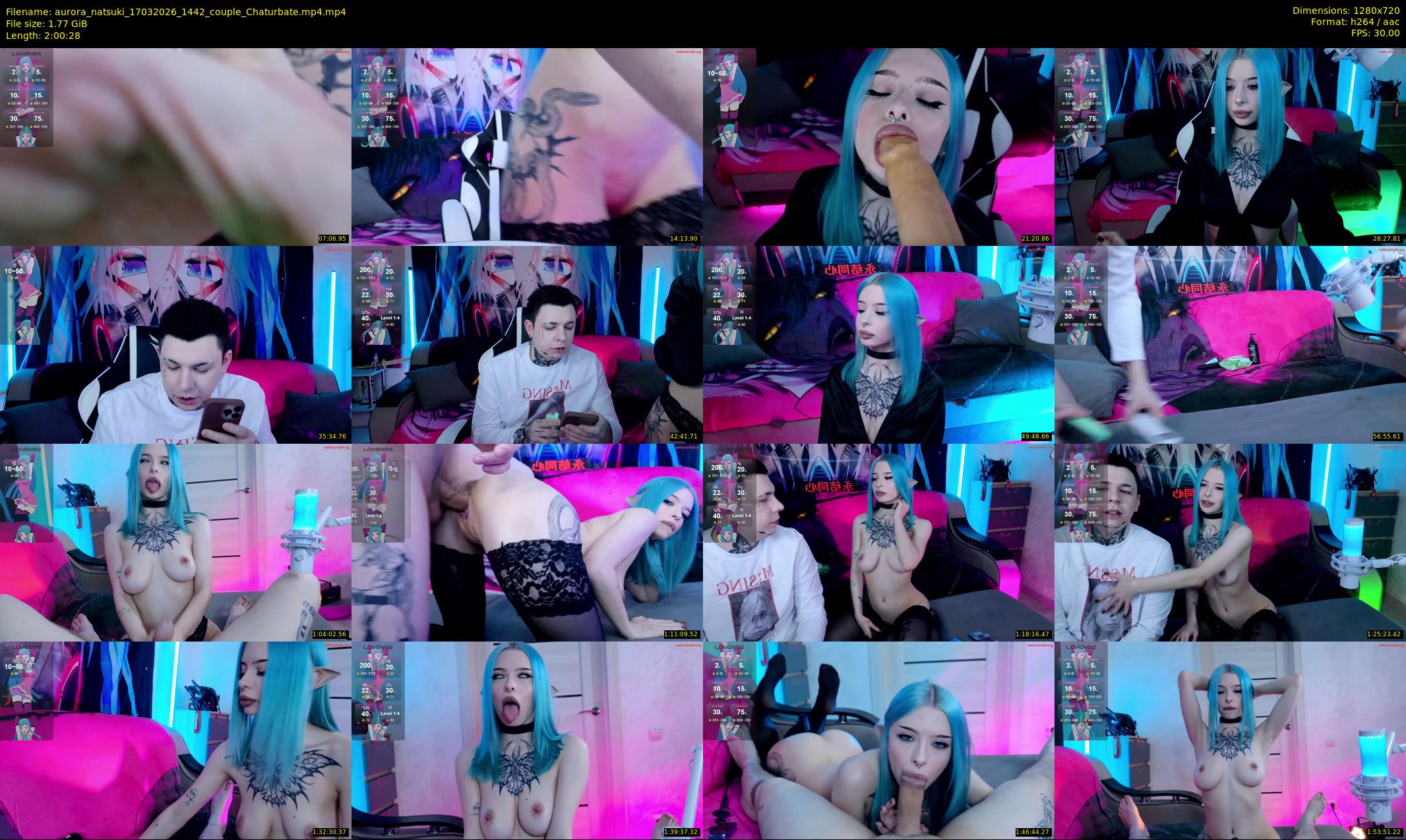aurora_natsuki — 121 minute Chaturbate couple cam show recording, 720p, Mar 17, 2026