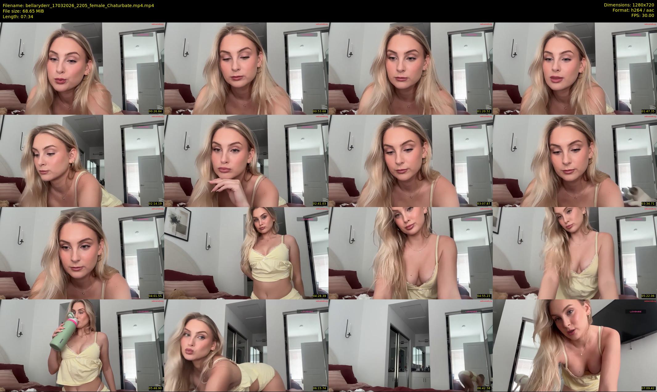 bellaryderr — 8 minute Chaturbate female cam show recording, 720p, Mar 17, 2026