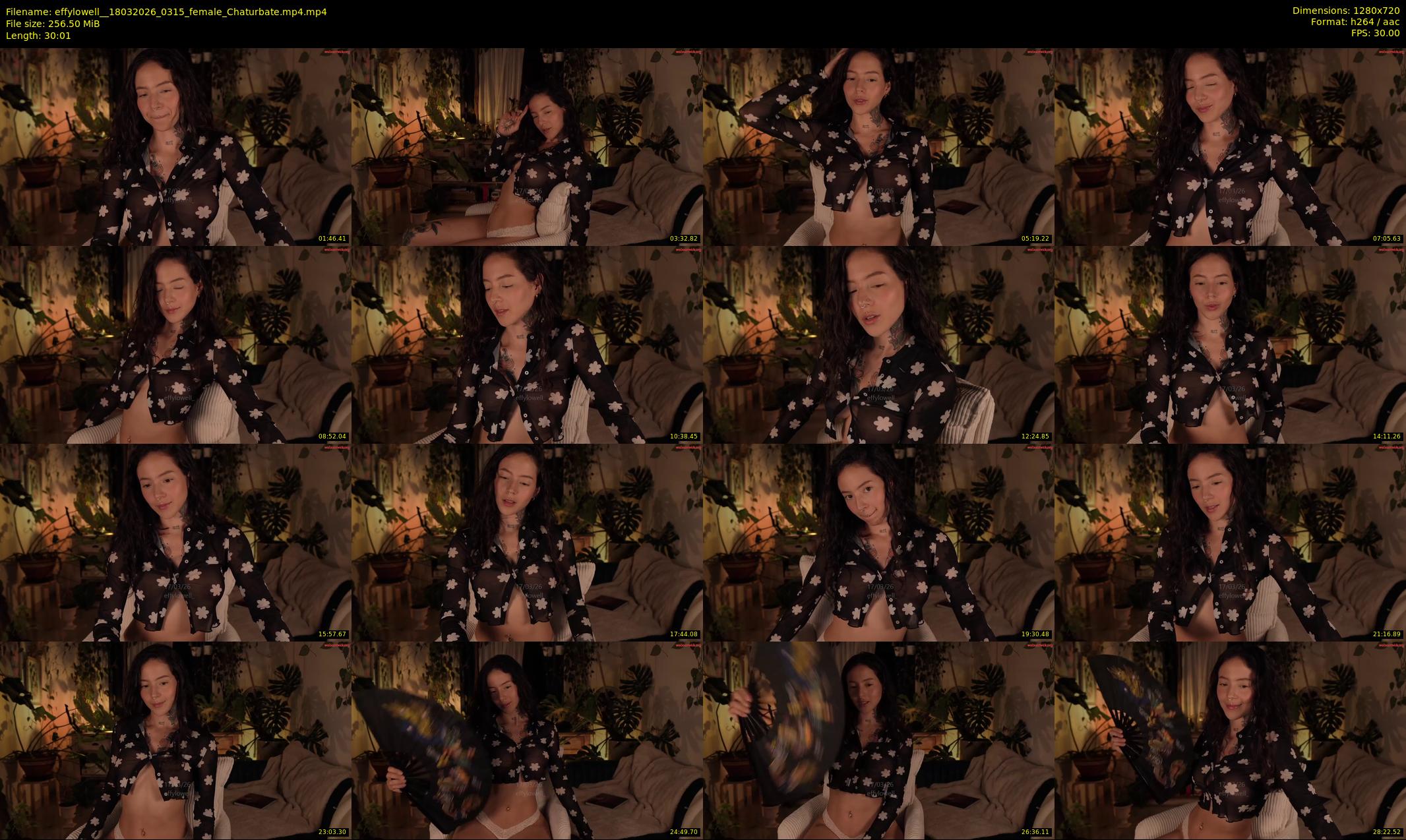 effylowell_ — 31 minute Chaturbate female cam show recording, 720p, Mar 18, 2026