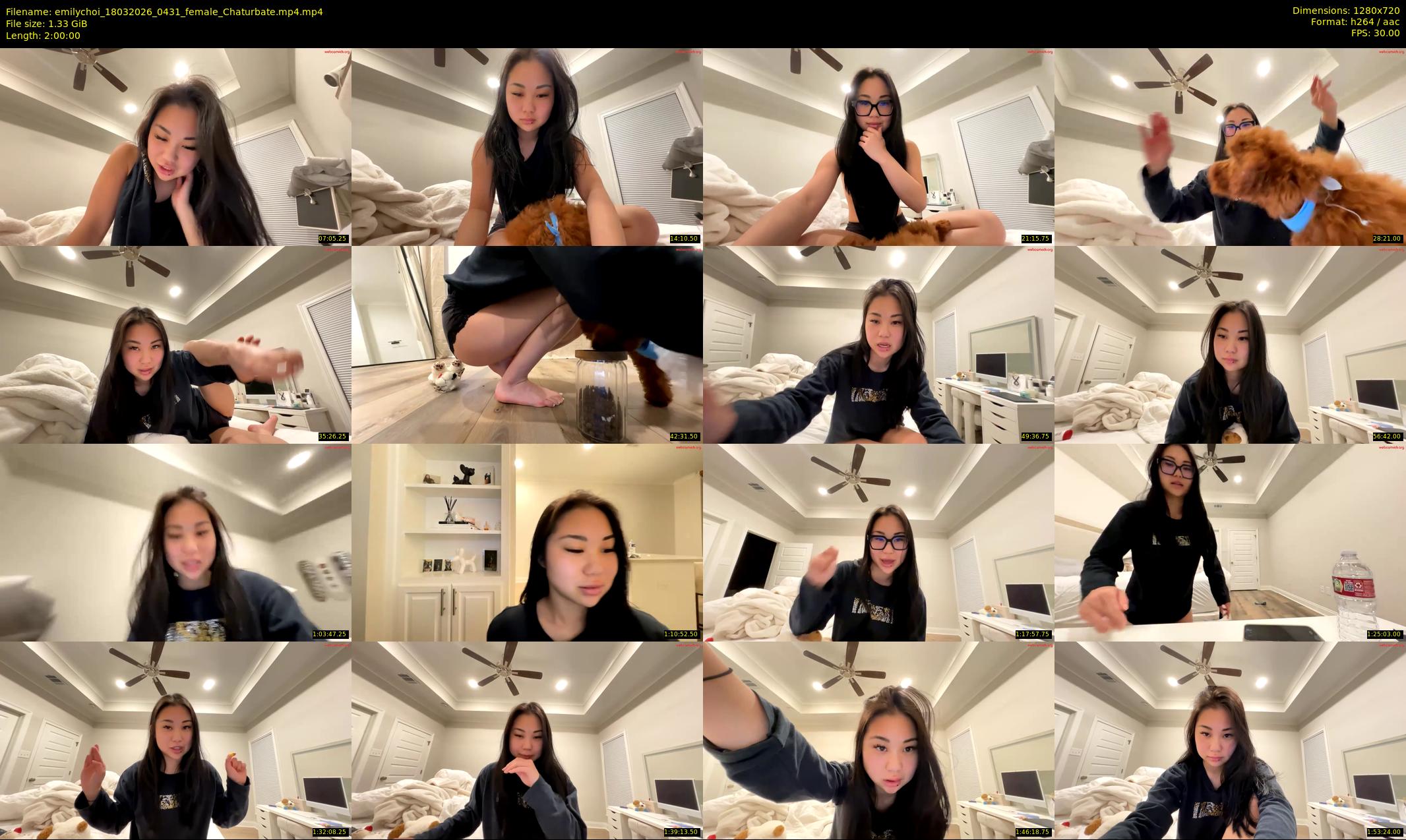emilychoi — 120 minute Chaturbate female cam show recording, 720p, Mar 18, 2026