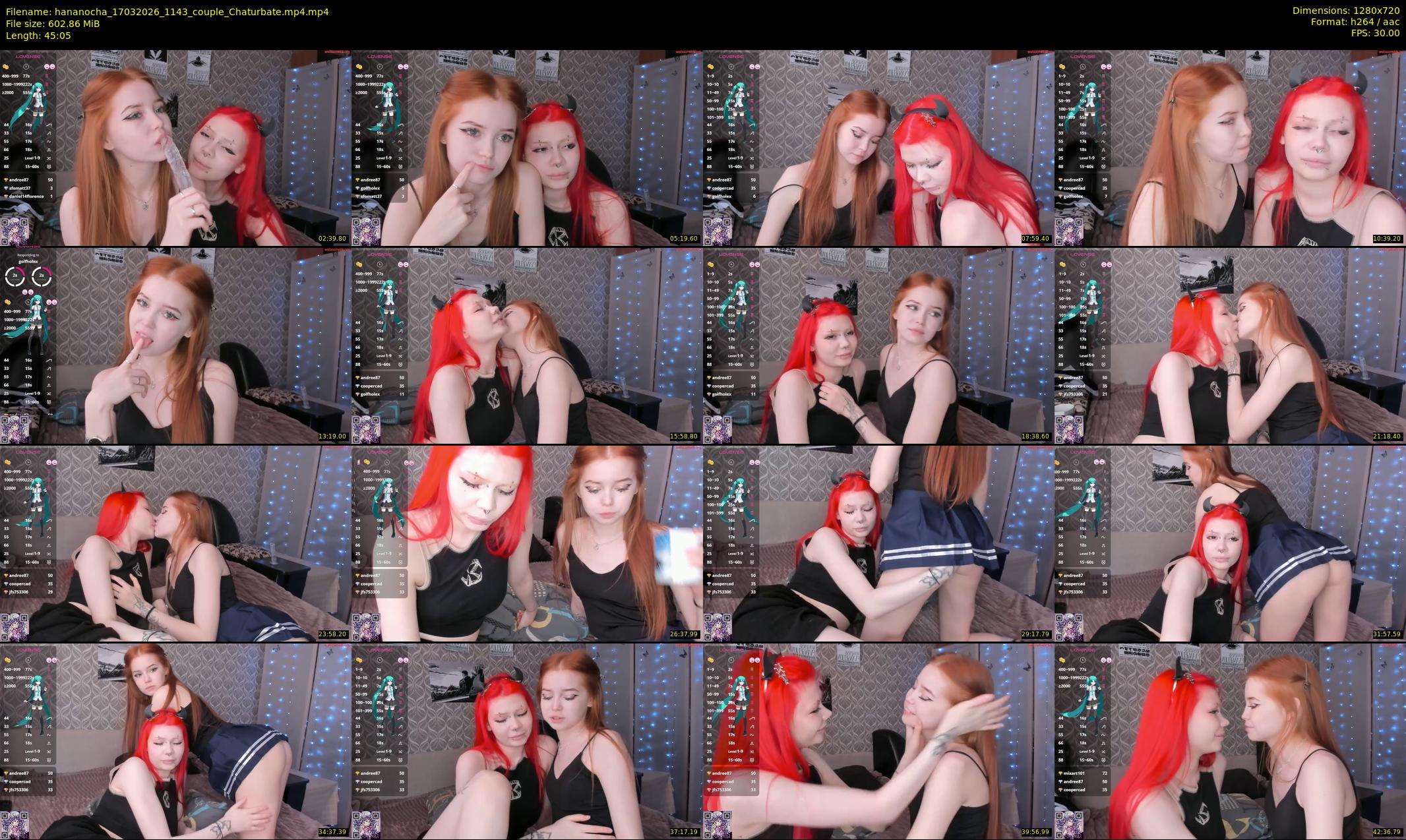 hananocha — 46 minute Chaturbate couple cam show recording, 720p, Mar 17, 2026