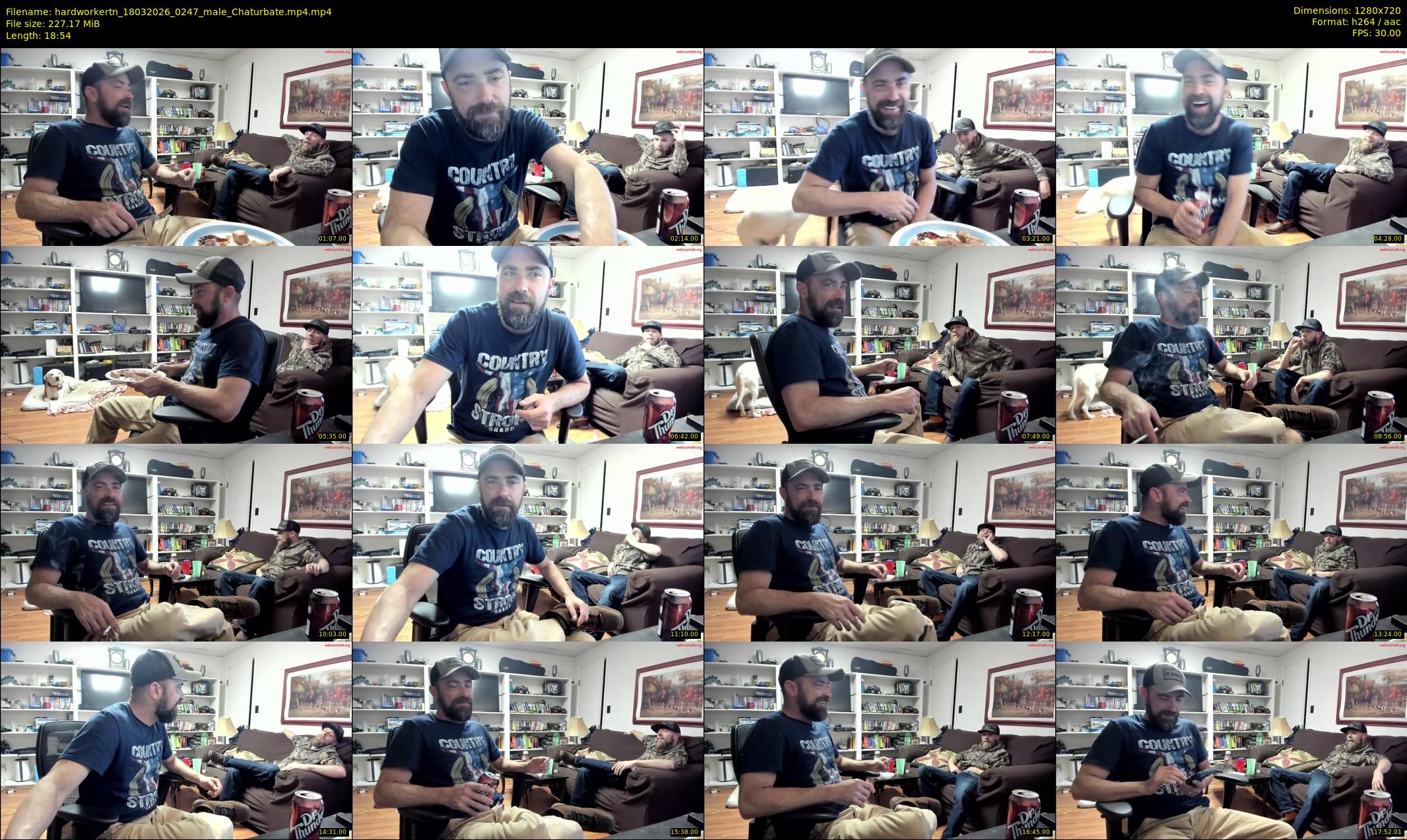 hardworkertn — 19 minute Chaturbate male cam show recording, 720p, Mar 18, 2026