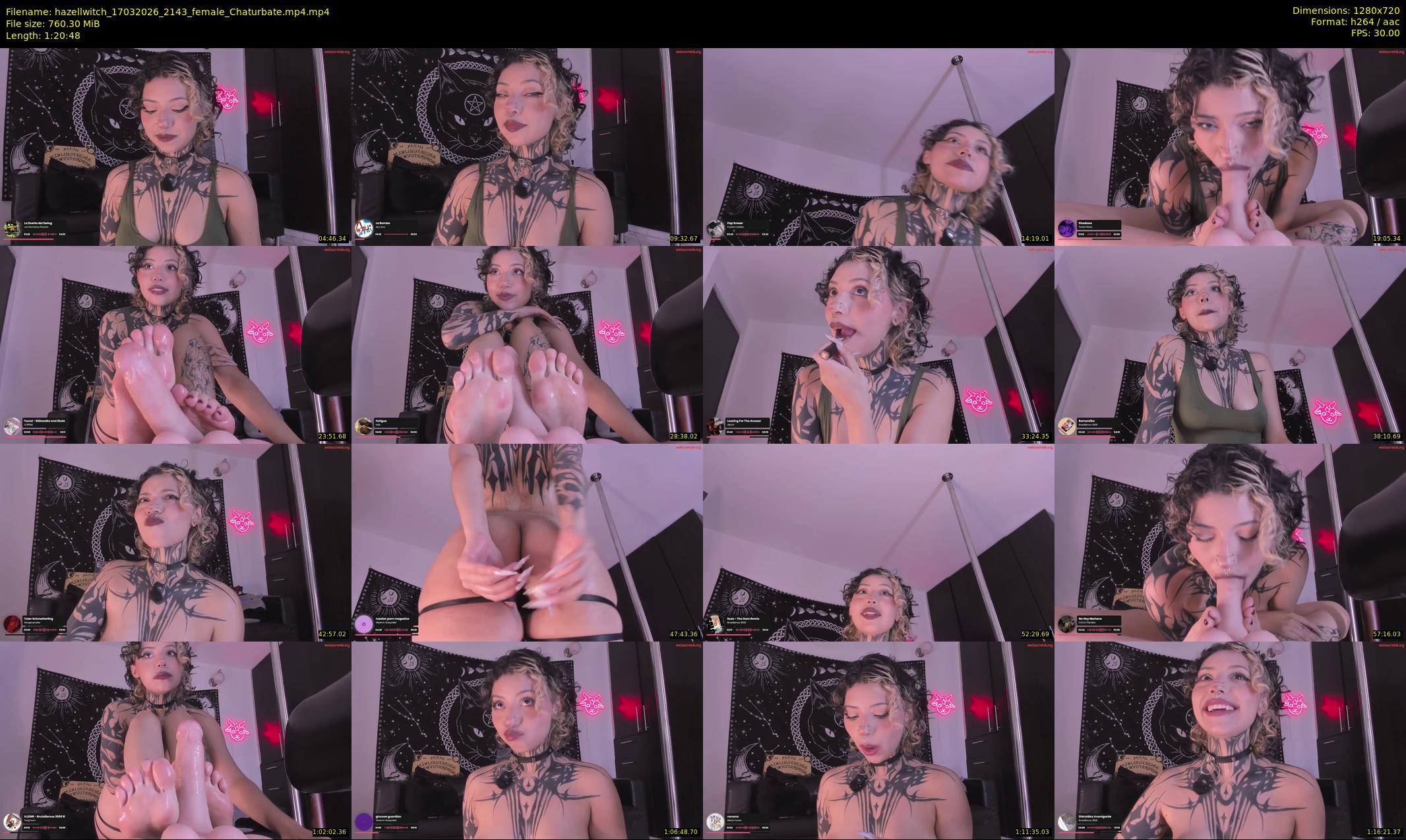 hazellwitch — 81 minute Chaturbate female cam show recording, 720p, Mar 17, 2026