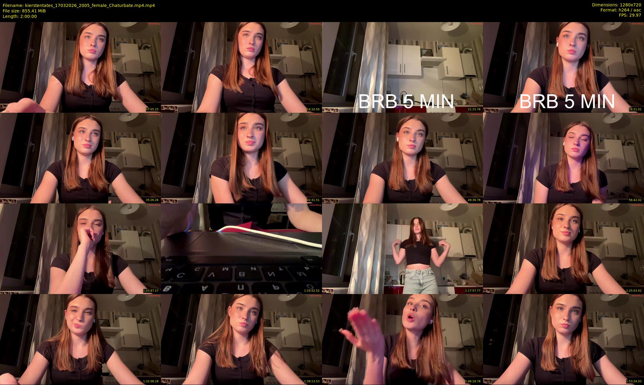 kierstentates — 120 minute Chaturbate female cam show recording, 720p, Mar 17, 2026