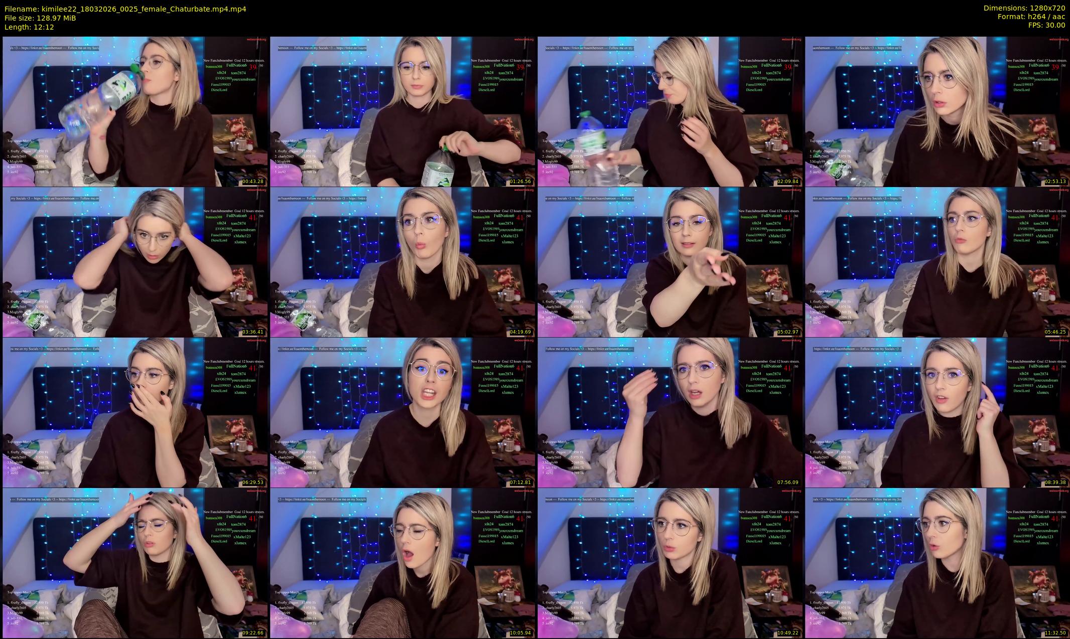 kimilee22 — 13 minute Chaturbate female cam show recording, 720p, Mar 18, 2026