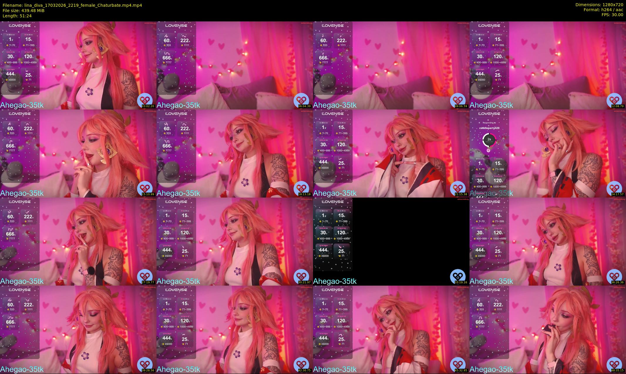 lina_diva — 52 minute Chaturbate female cam show recording, 720p, Mar 17, 2026
