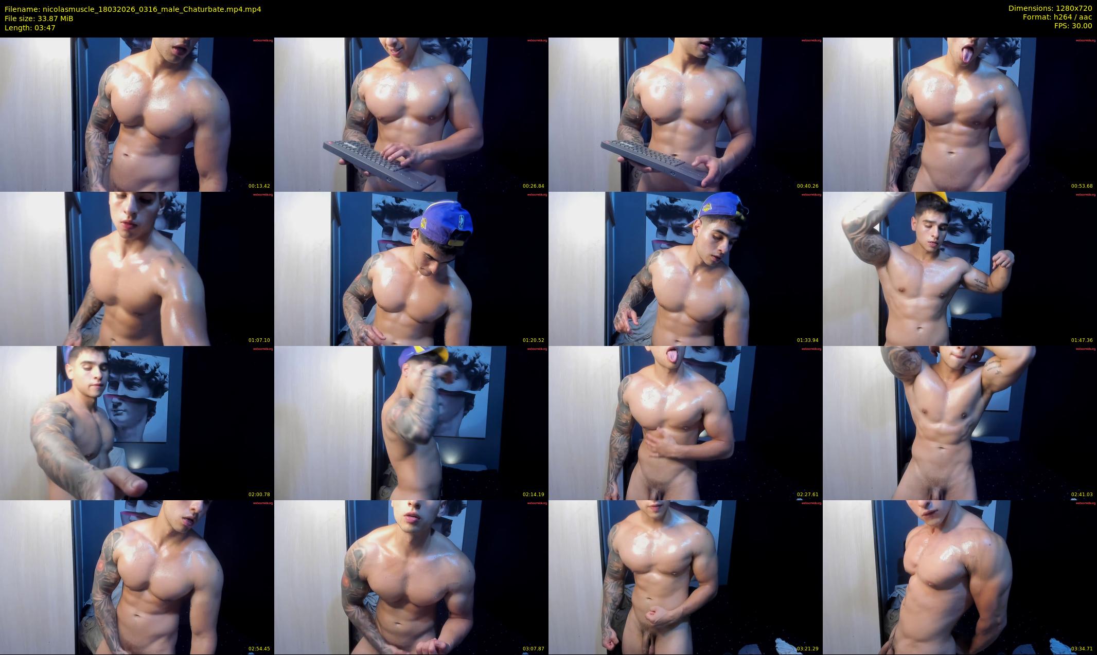 nicolasmuscle — 4 minute Chaturbate male cam show recording, 720p, Mar 18, 2026