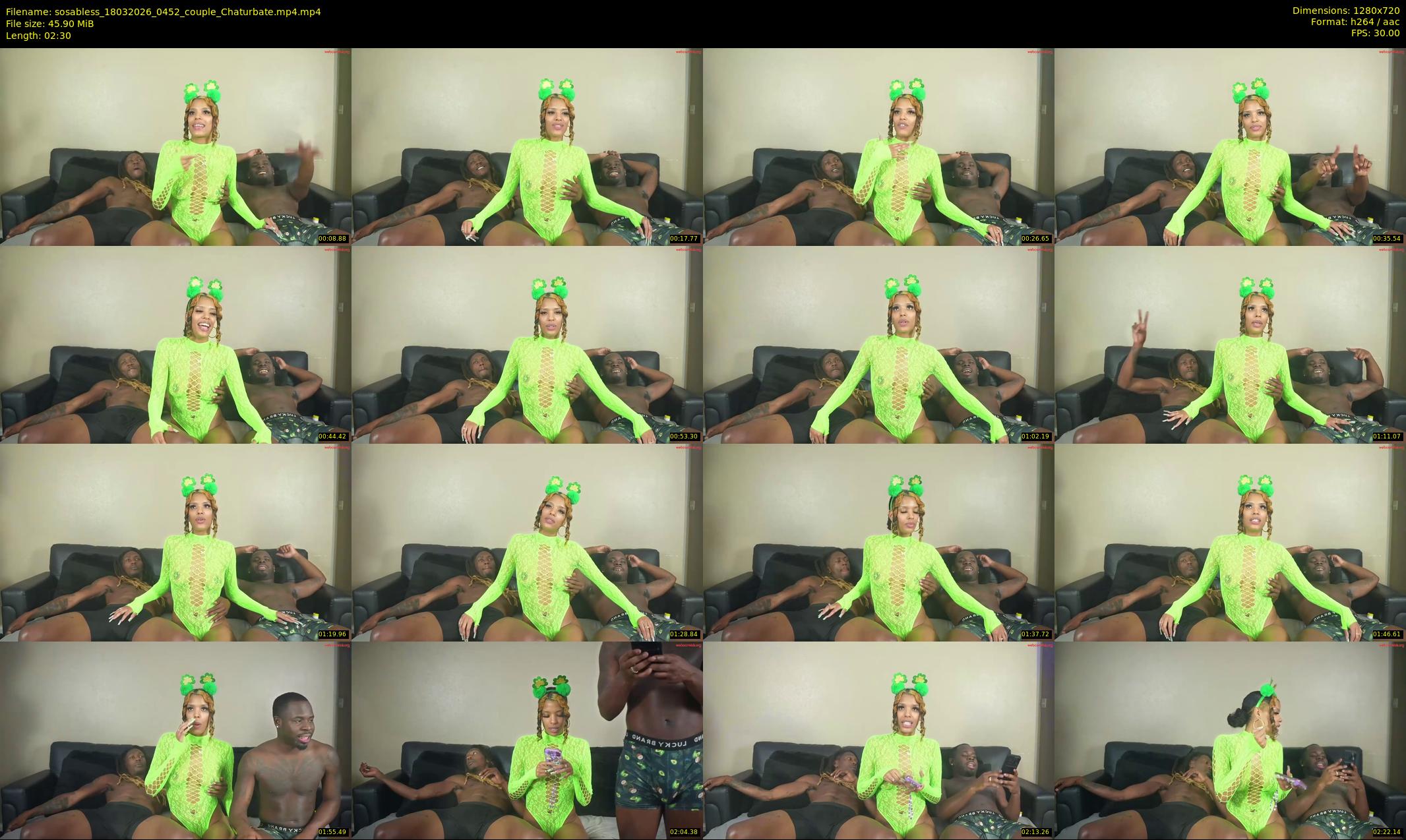 sosabless — 3 minute Chaturbate couple cam show recording, 720p, Mar 18, 2026