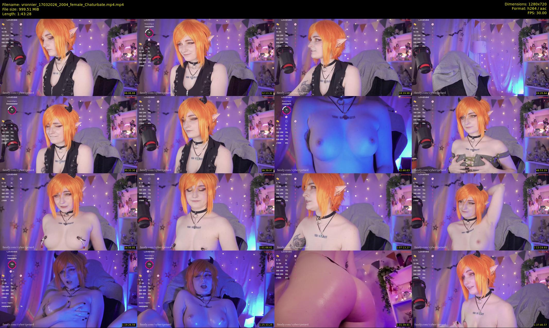 vronnier — 104 minute Chaturbate female cam show recording, 720p, Mar 17, 2026