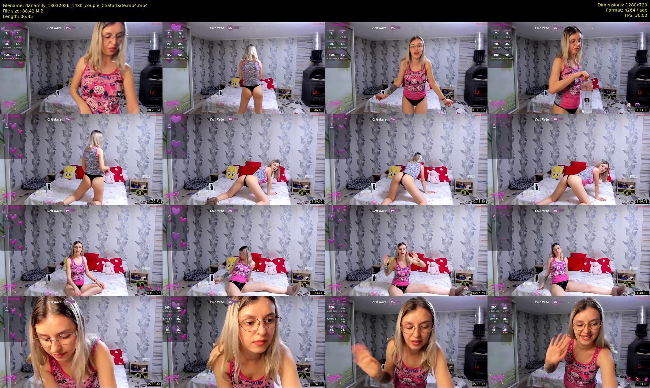 danamily — 7 minute Chaturbate female cam show recording, 720p, Mar 18, 2026