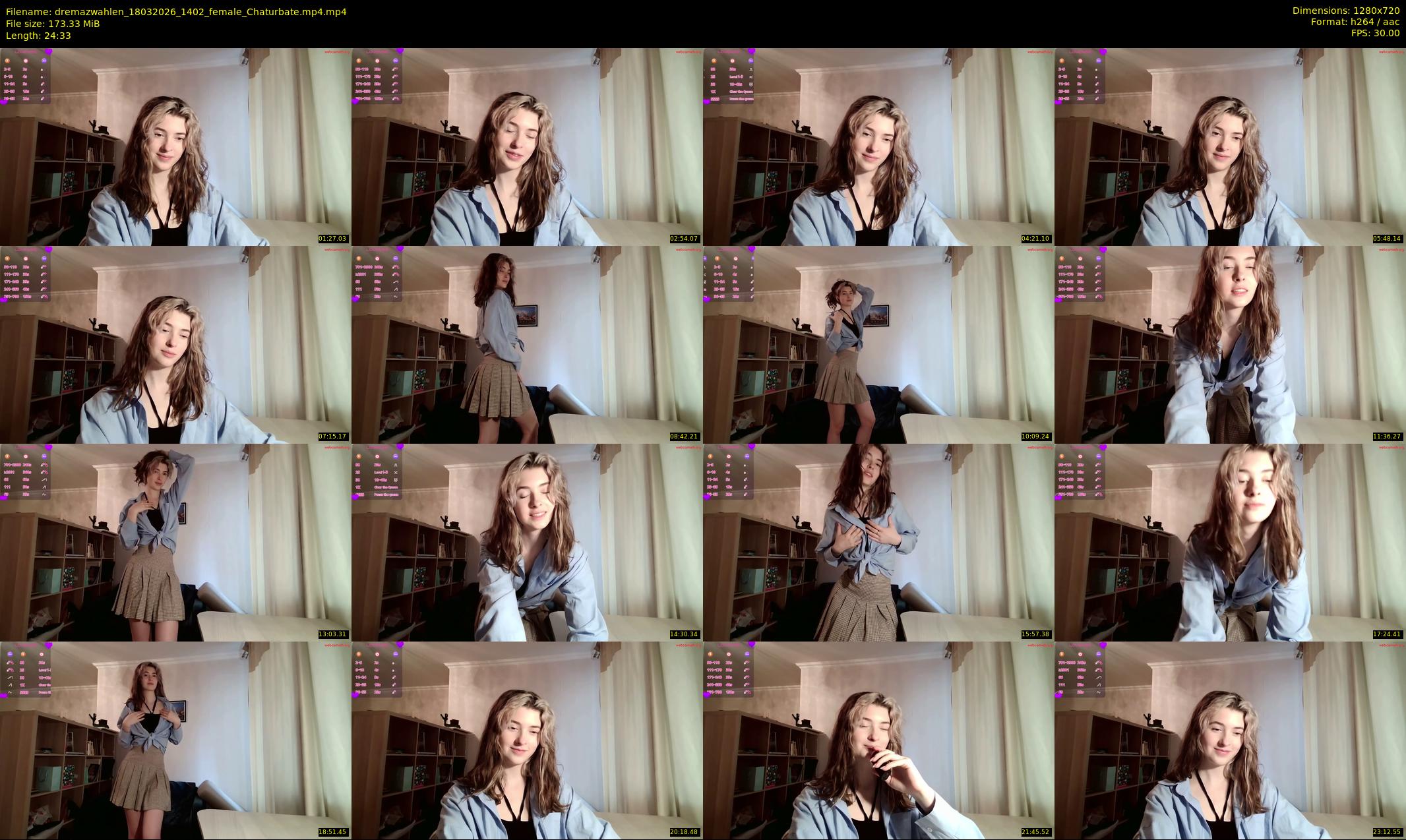 dremazwahlen — 25 minute Chaturbate female cam show recording, 720p, Mar 18, 2026