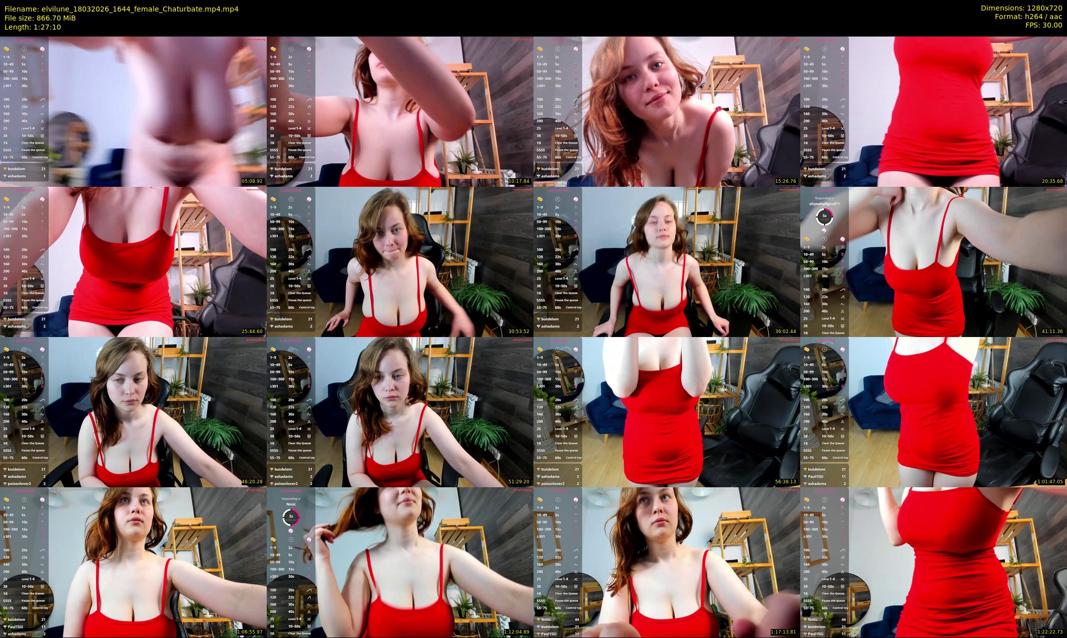 elvilune — 88 minute Chaturbate female cam show recording, 720p, Mar 18, 2026